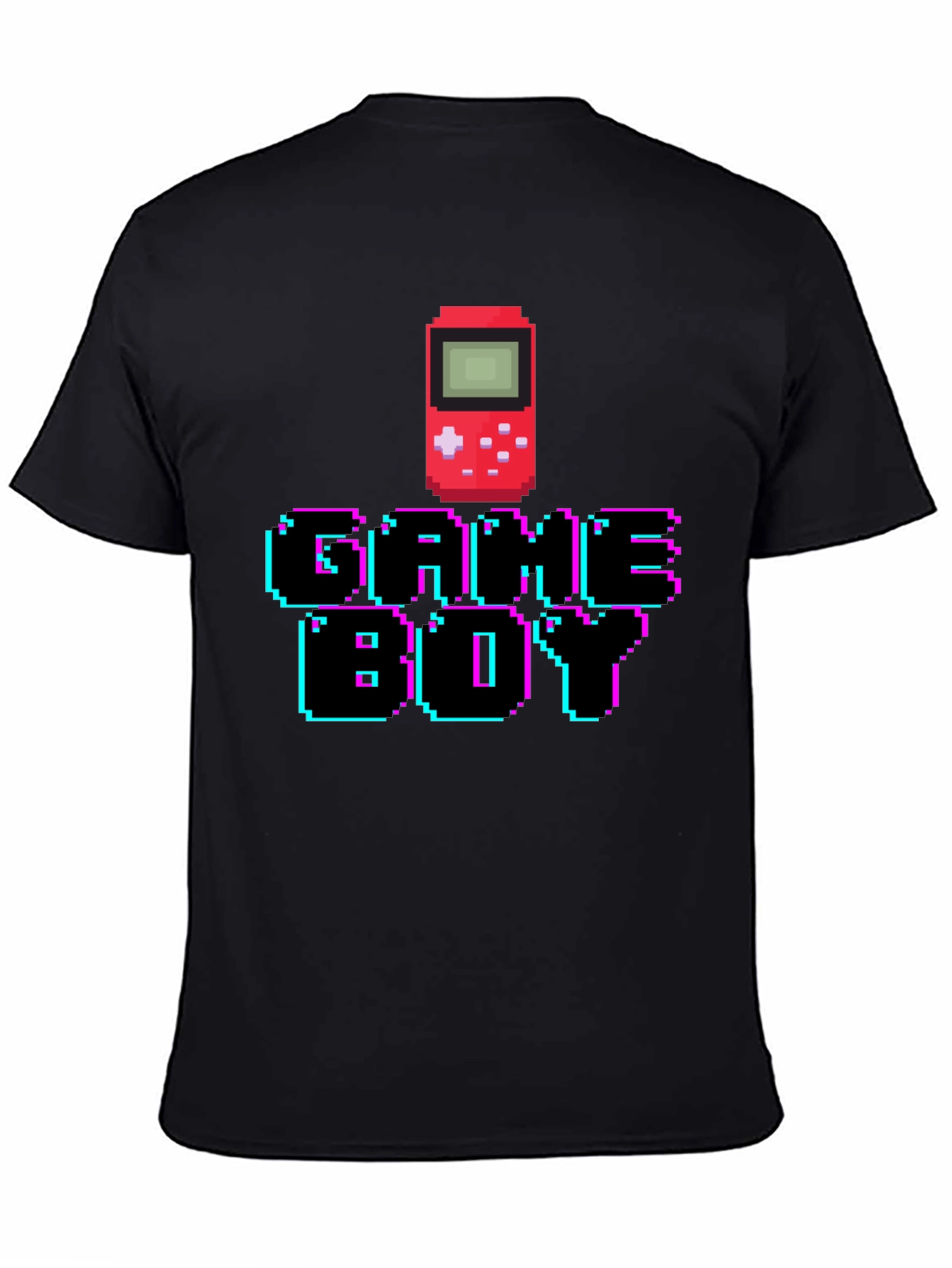 Pixel Game Boy Black T-Shirt