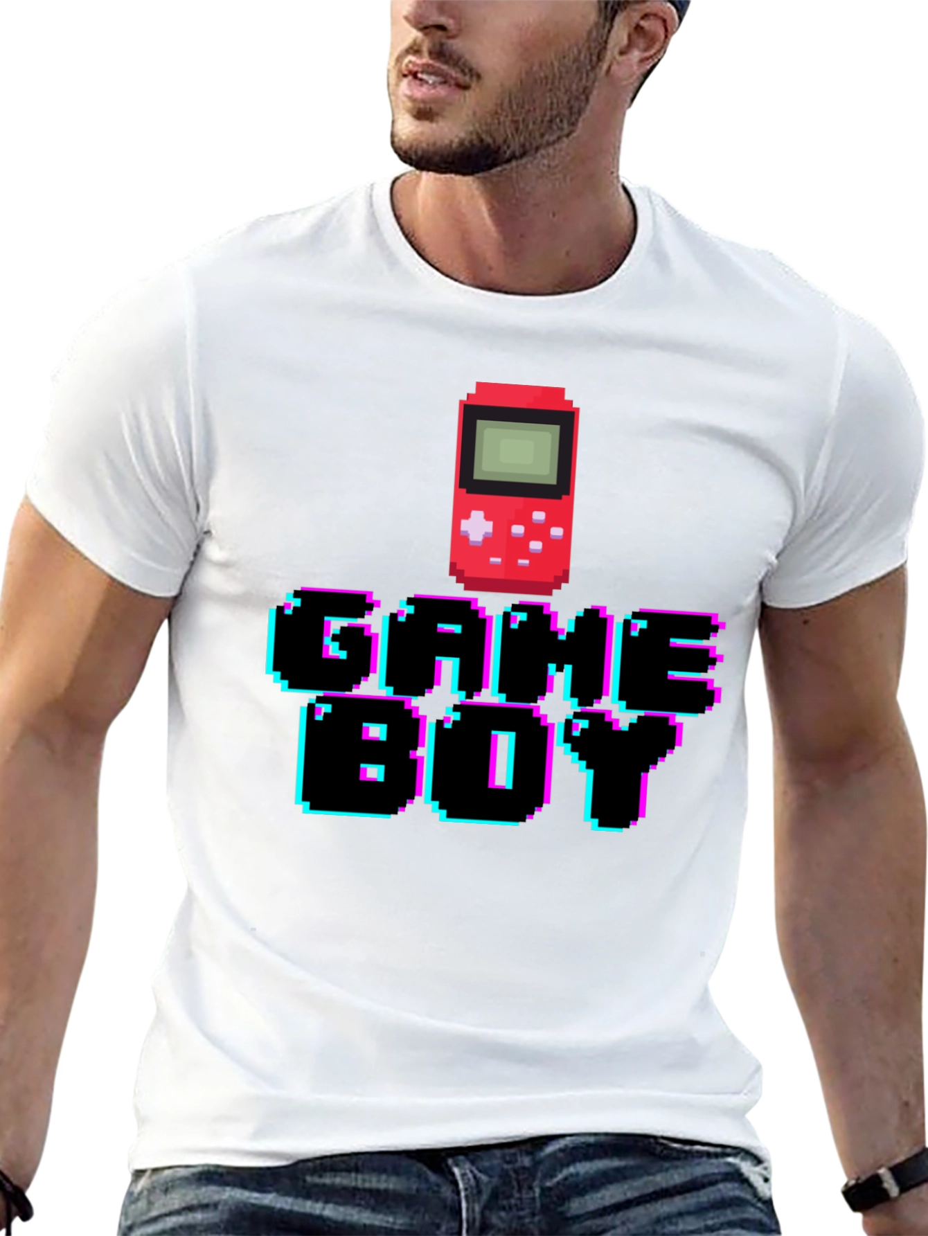 Pixel Game Boy Black T-Shirt
