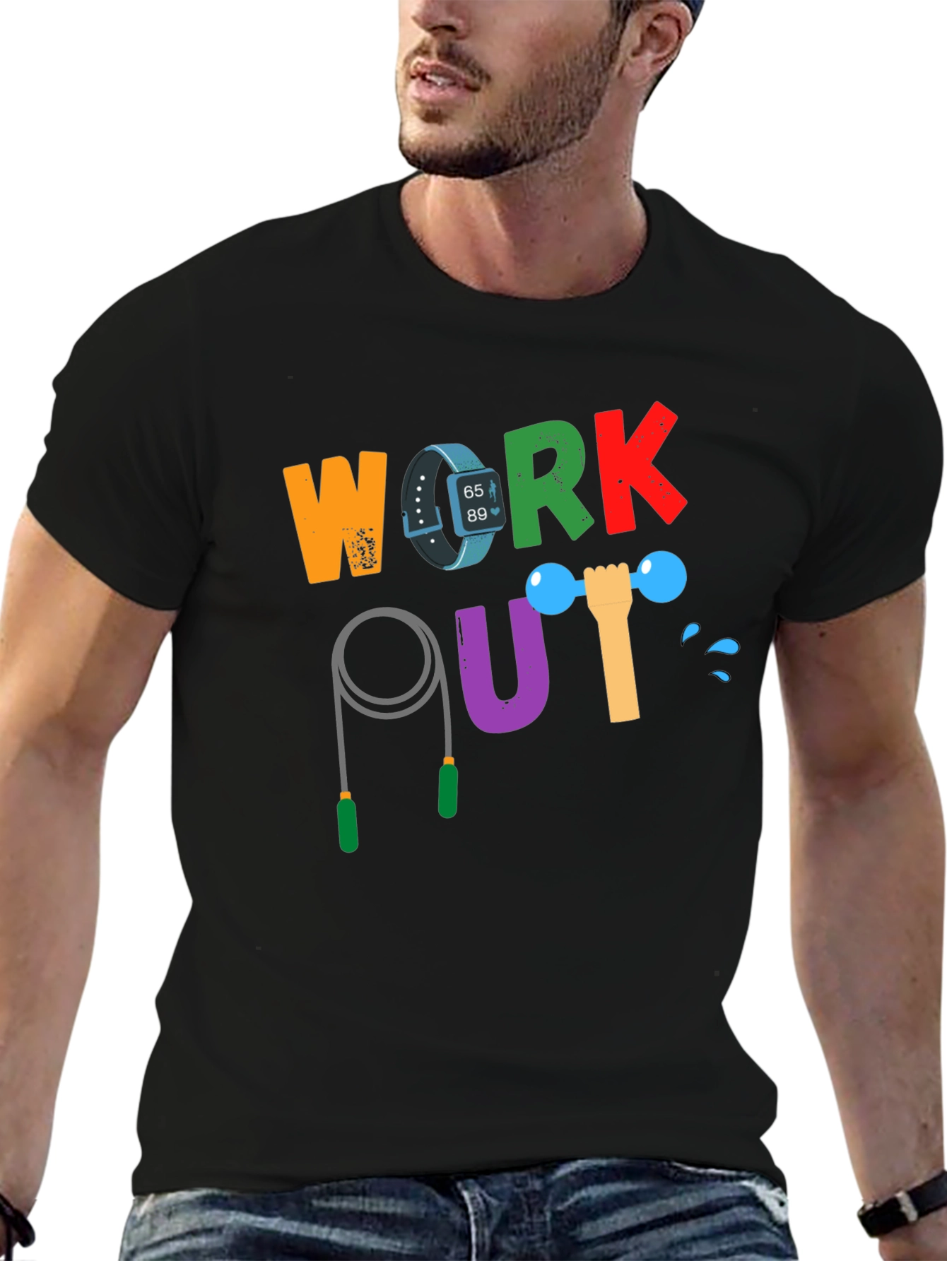 Workout Graphic Tee - Fitness Motivation Shirt
