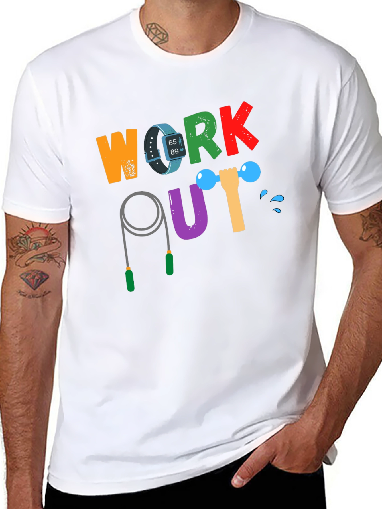 Workout Graphic Tee - Fitness Motivation Shirt