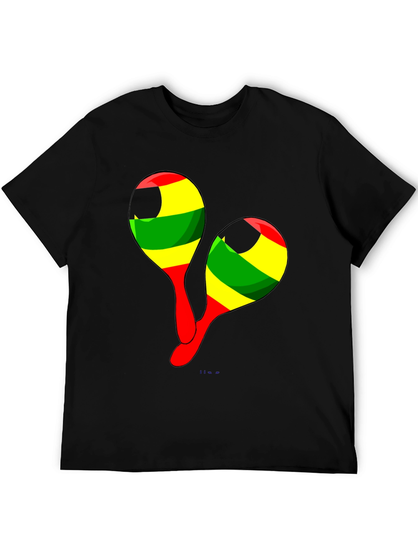 Rasta Maracas Graphic Tee - Reggae Music Shirt