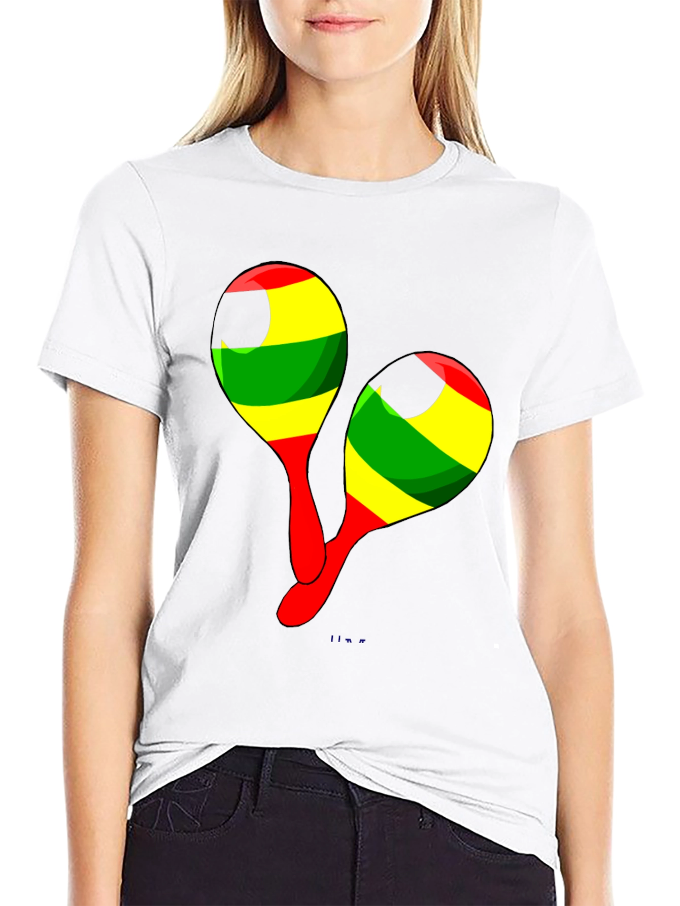 Rasta Maracas Graphic Tee - Reggae Music Shirt