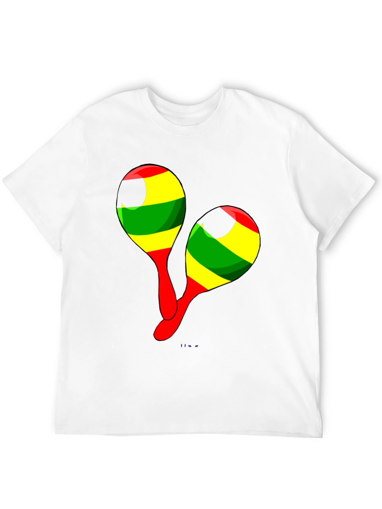 Rasta Maracas Graphic Tee - Reggae Music Shirt