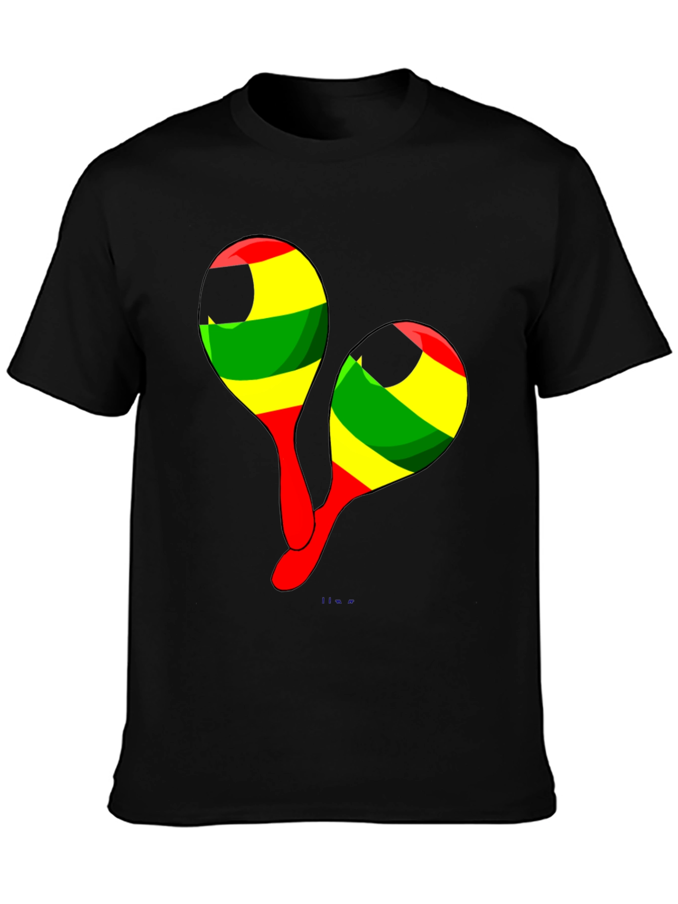 Rasta Maracas Graphic Tee - Reggae Music Shirt