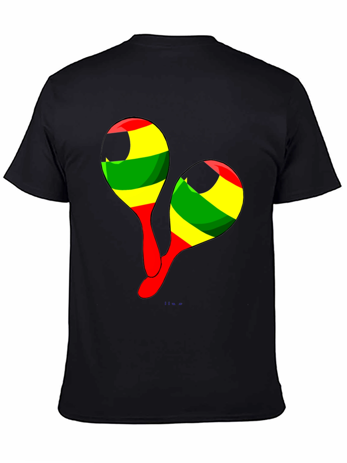 Rasta Maracas Graphic Tee - Reggae Music Shirt