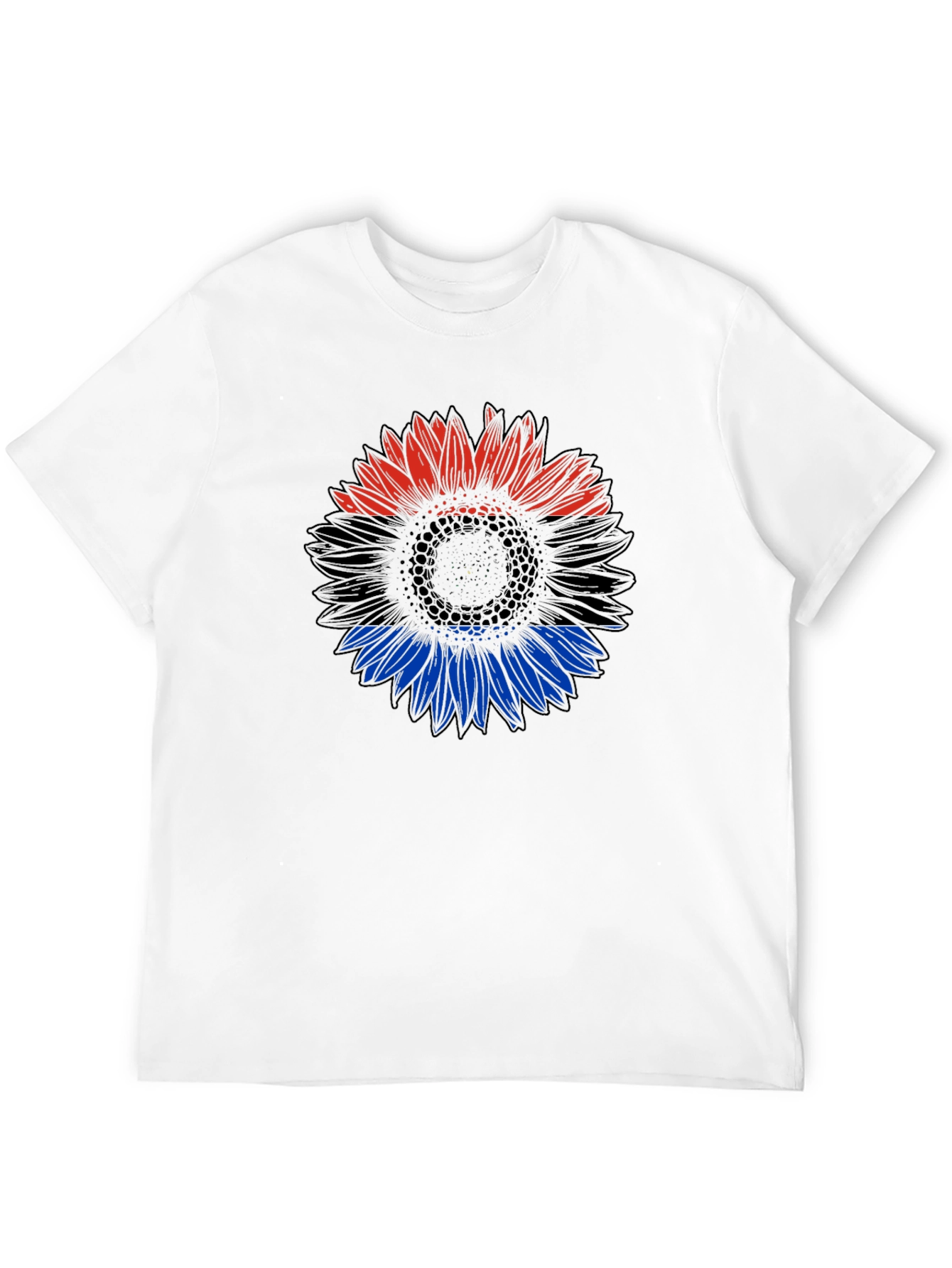 Ukraine Flag Sunflower Black T-Shirt