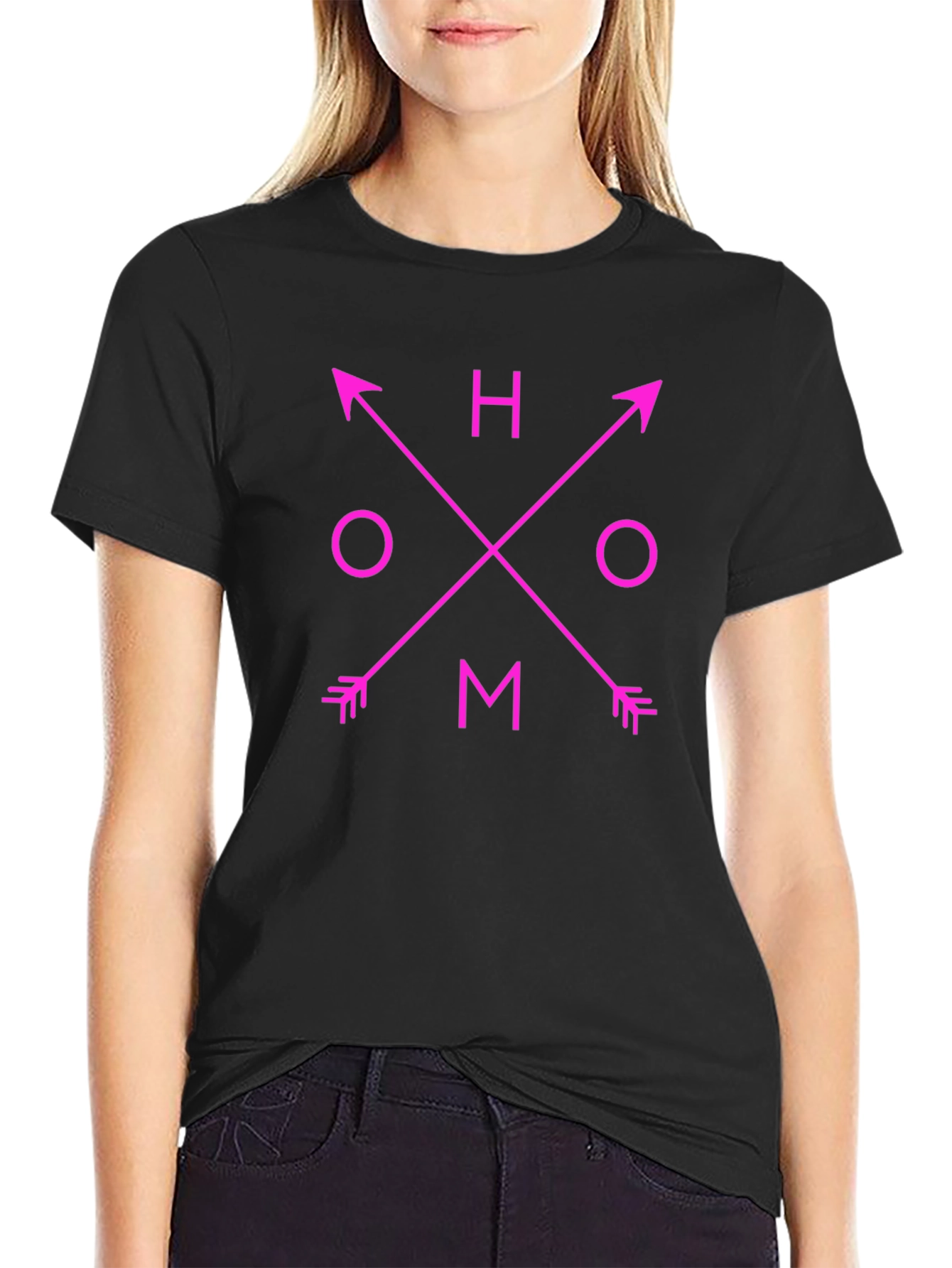 HOMO Arrows Graphic Tee - Trendy Casual Shirt