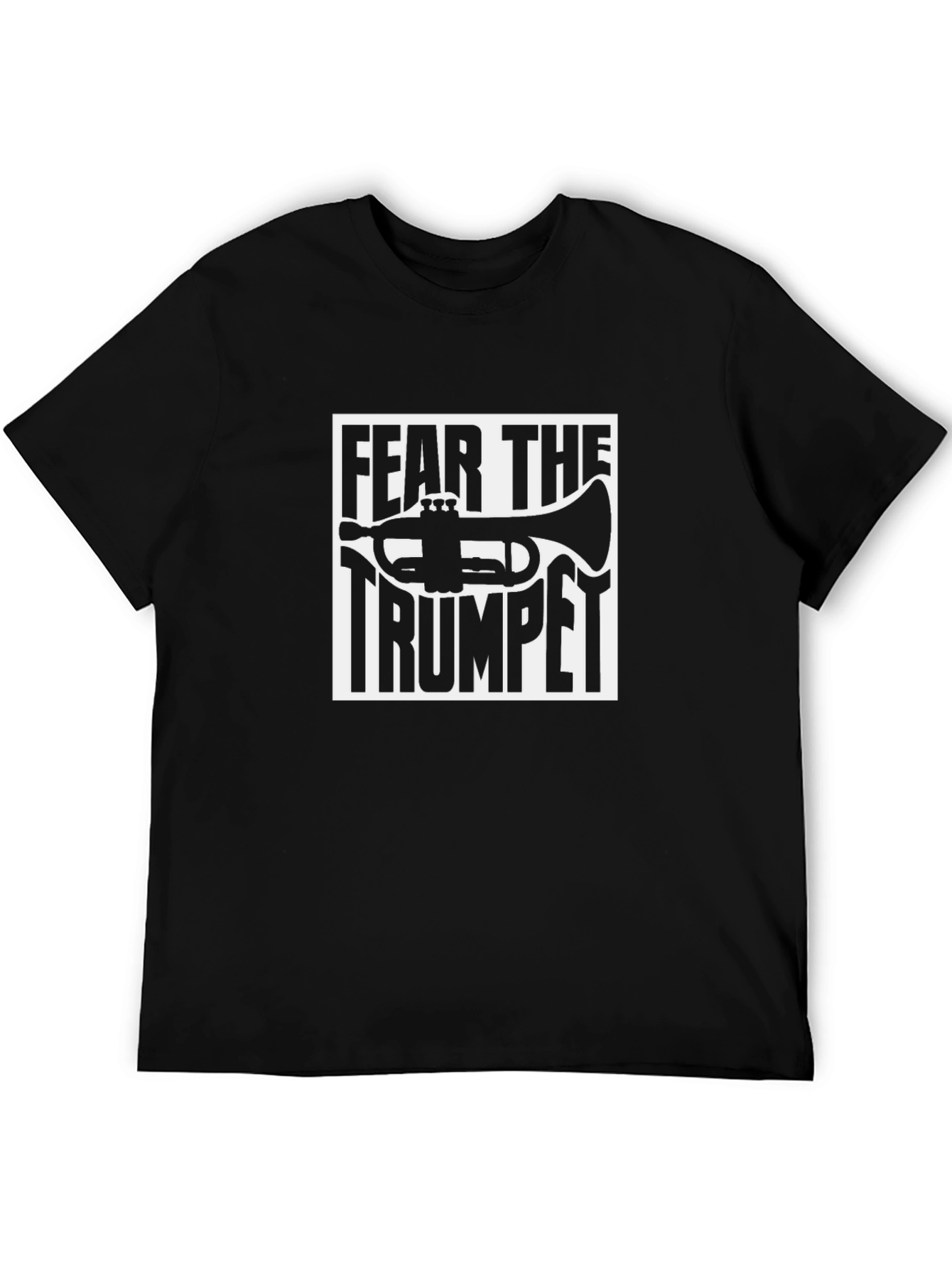 Fear the Trumpet Graphic Tee - Black Cotton T-Shirt