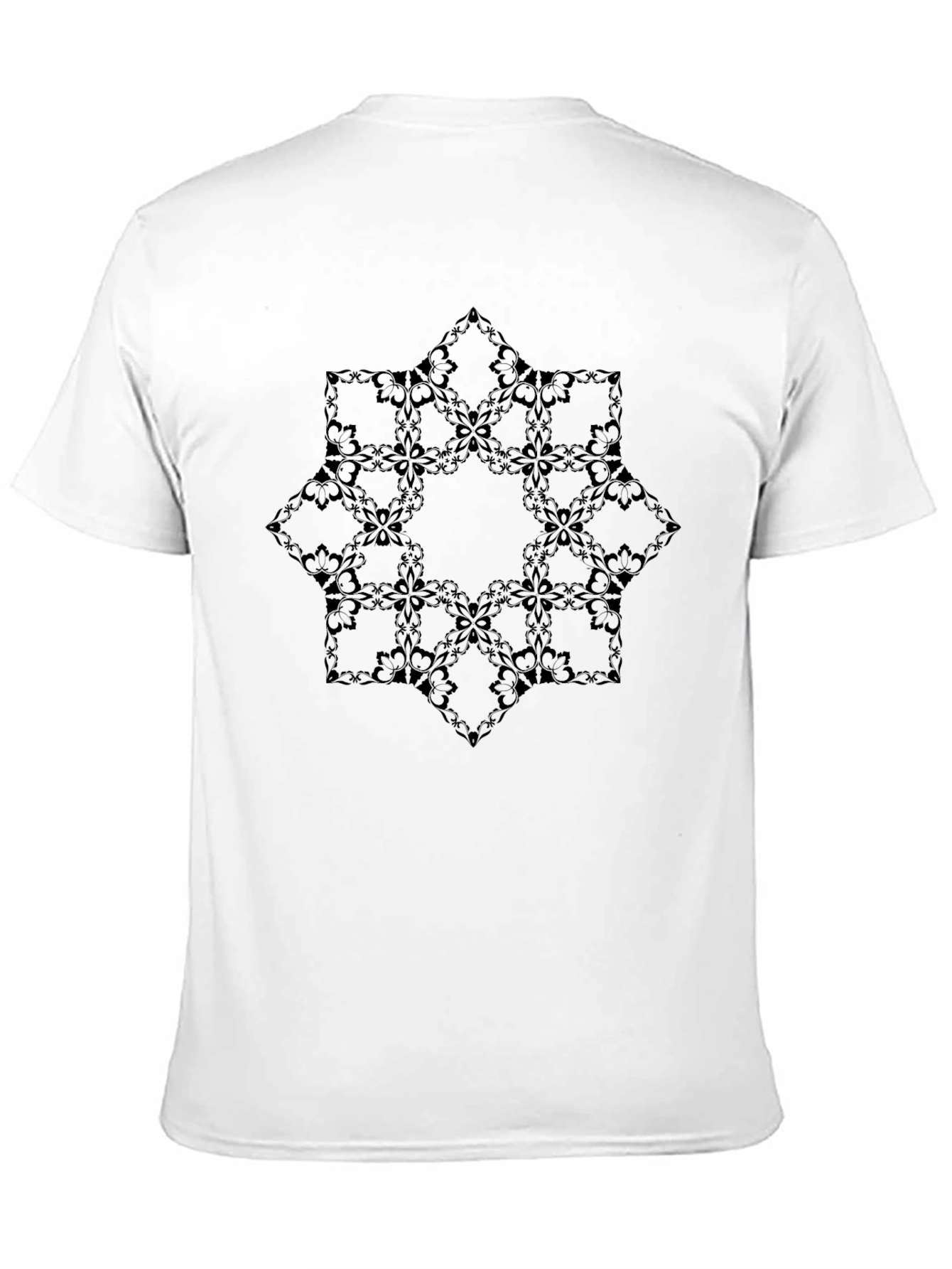 Stylish Black Geometric Pattern Tee for Men