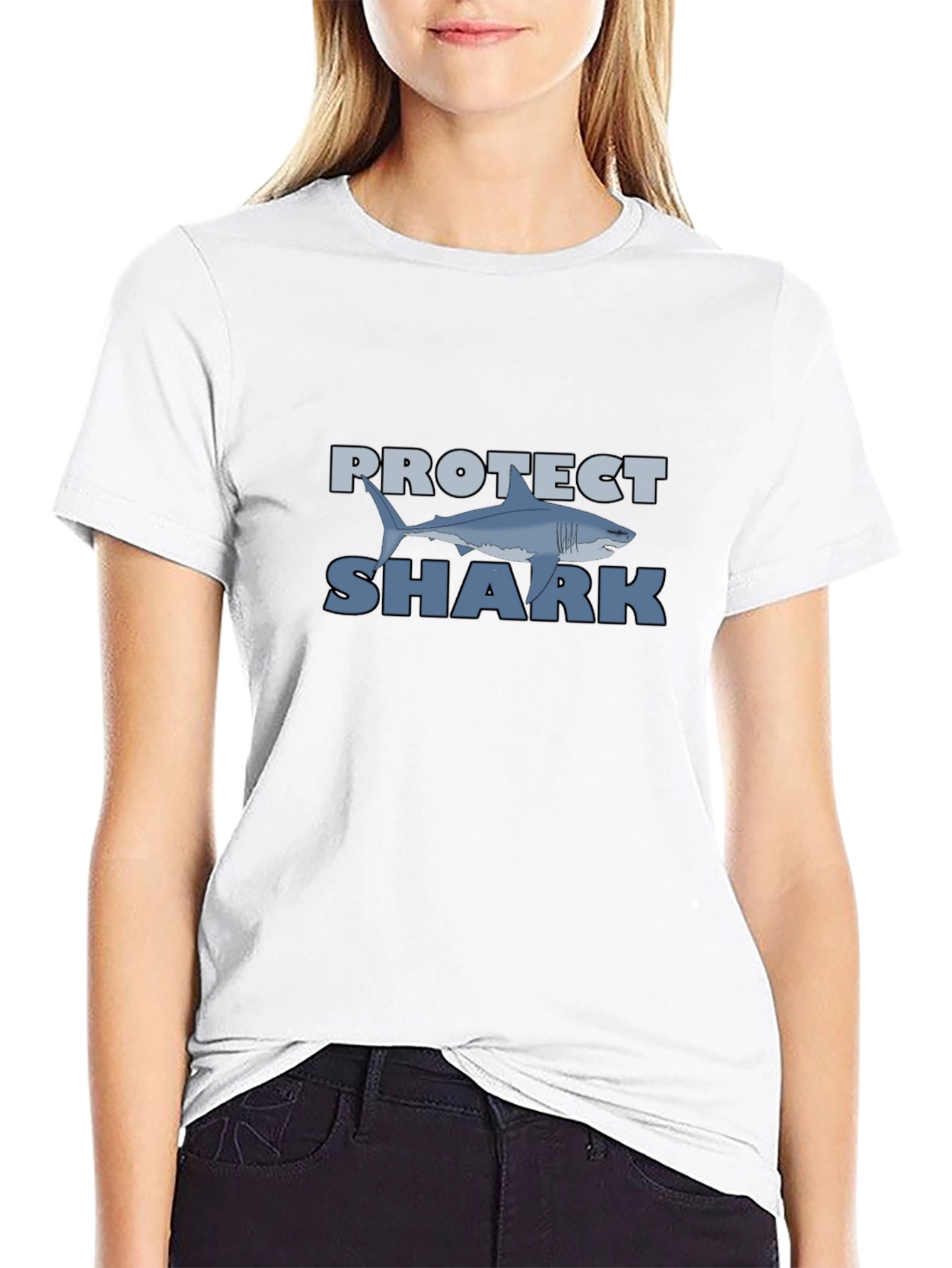 Protect Shark Graphic T-Shirt -  Ocean Conservation Tee