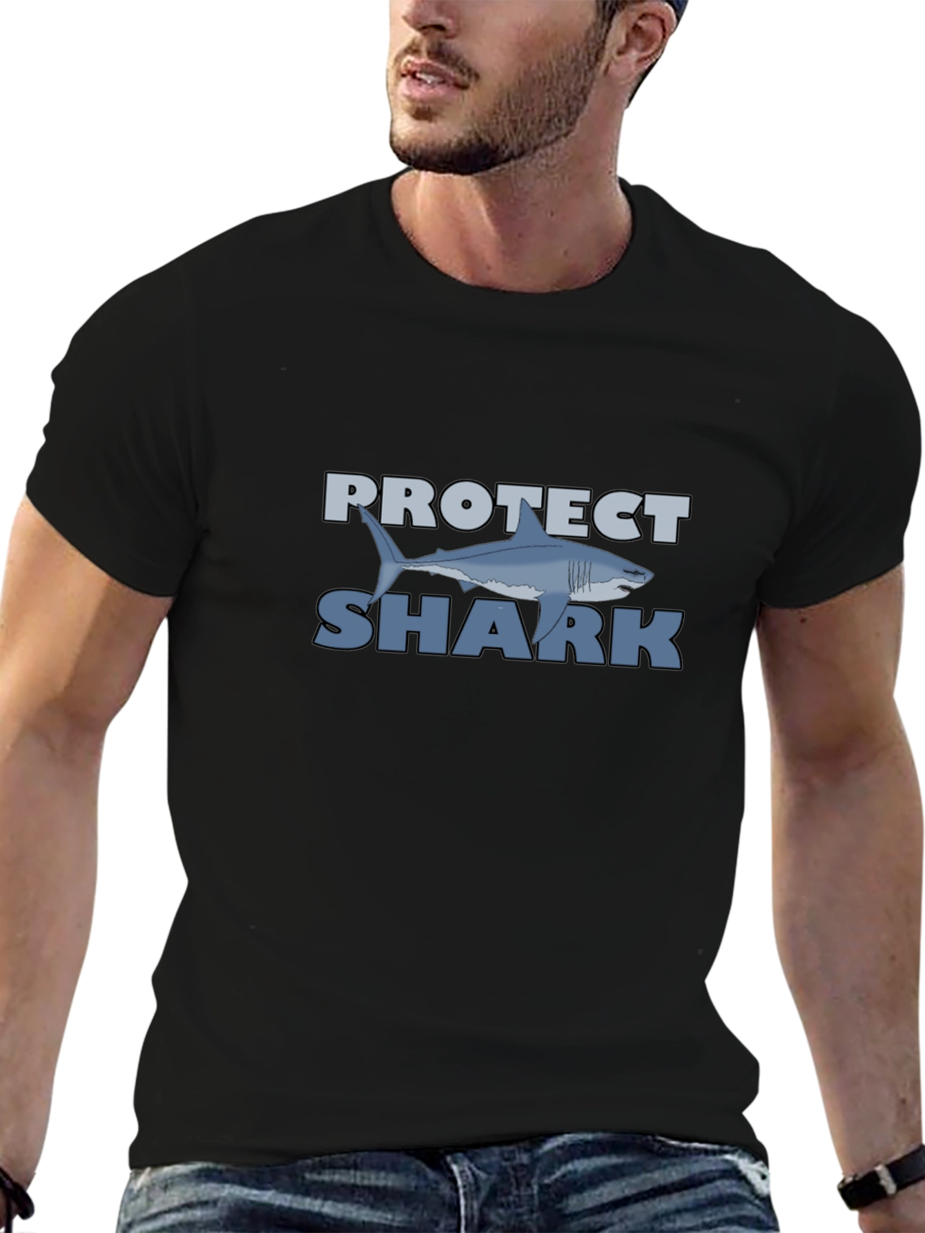 Protect Shark Graphic T-Shirt -  Ocean Conservation Tee