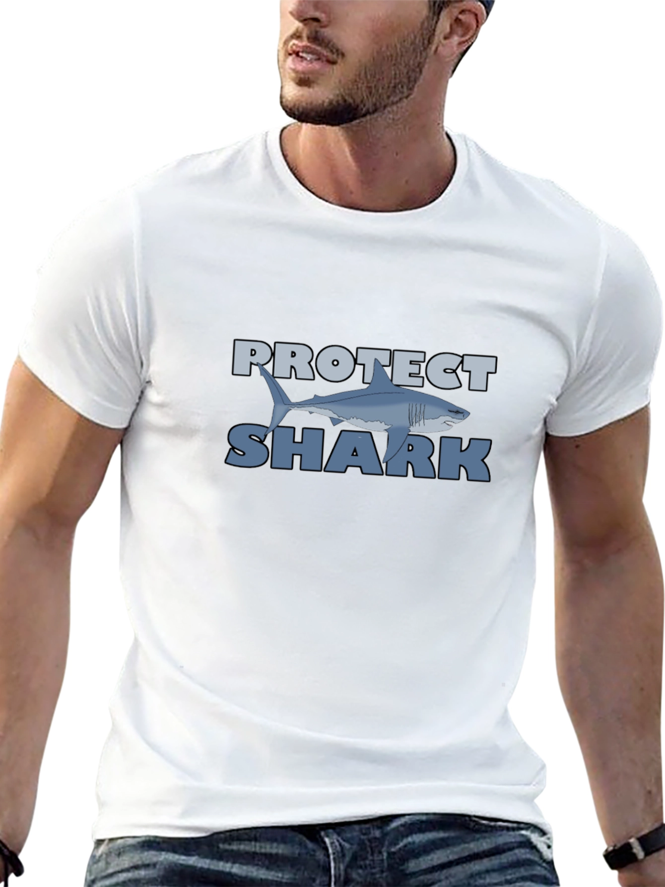 Protect Shark Graphic T-Shirt -  Ocean Conservation Tee
