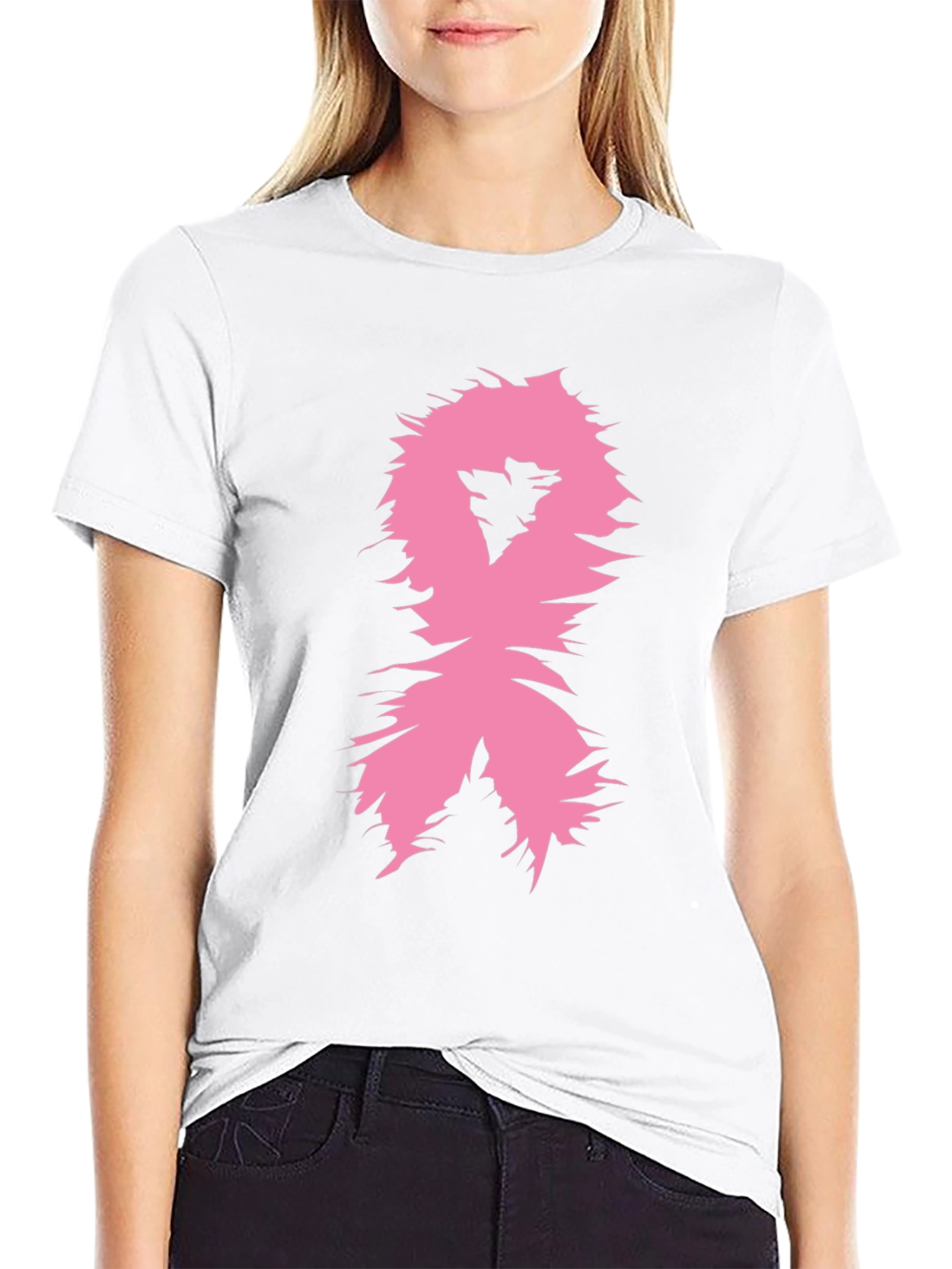 Pink Ribbon Awareness T-Shirt - Black