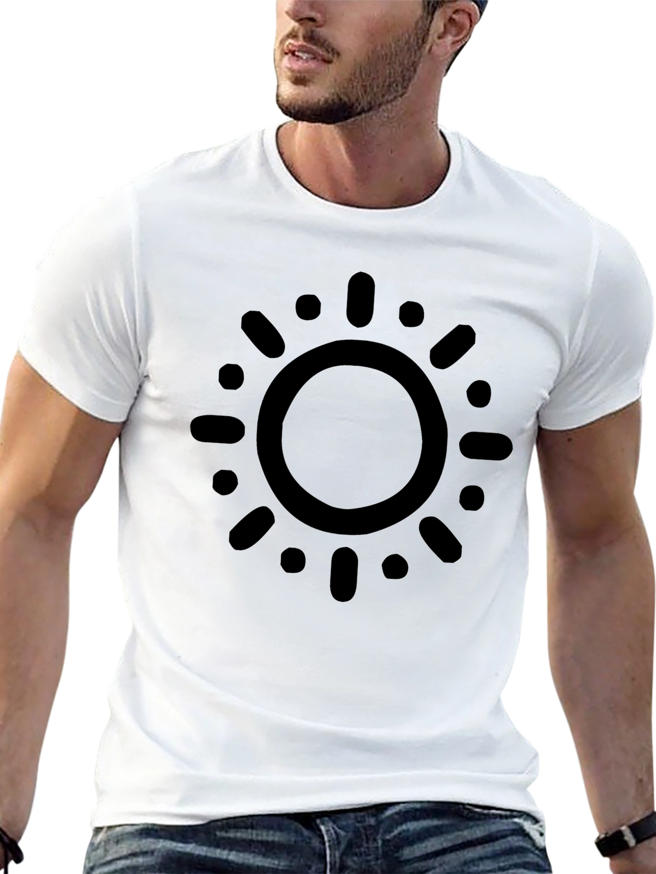 Black Sun Graphic Tee - Modern Style