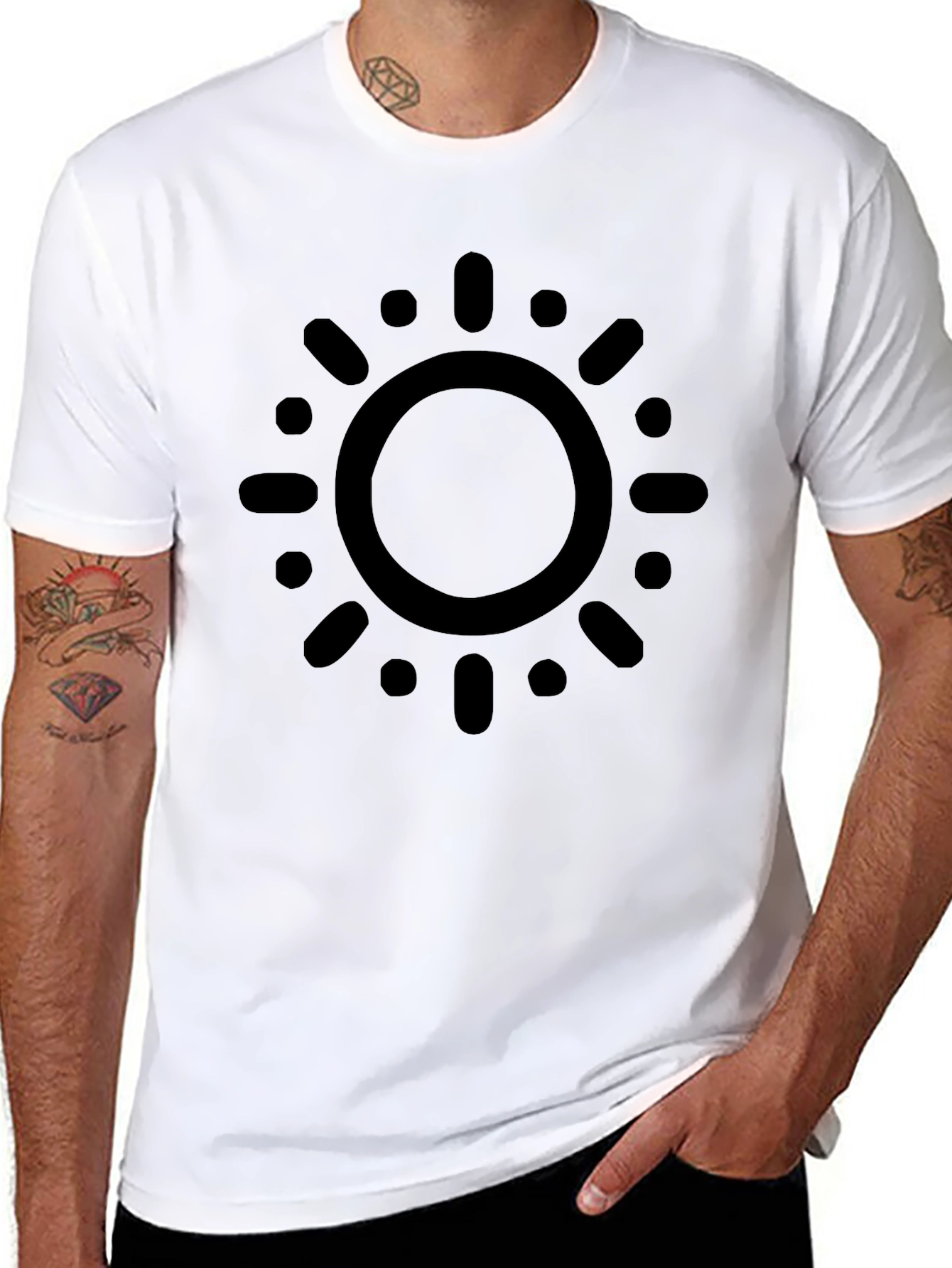 Black Sun Graphic Tee - Modern Style