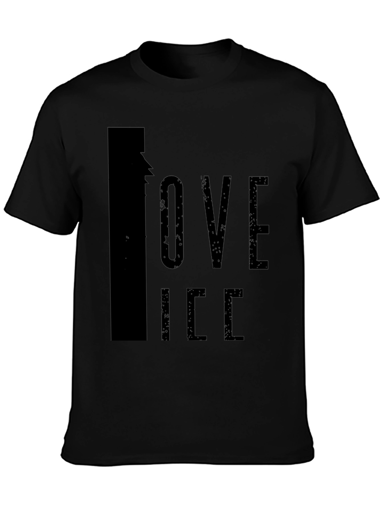 I Love Ice Black Graphic Tee