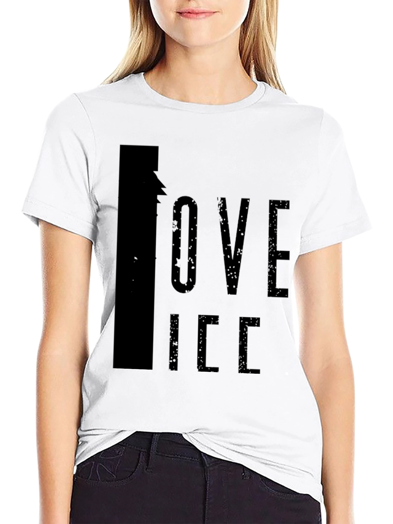I Love Ice Black Graphic Tee