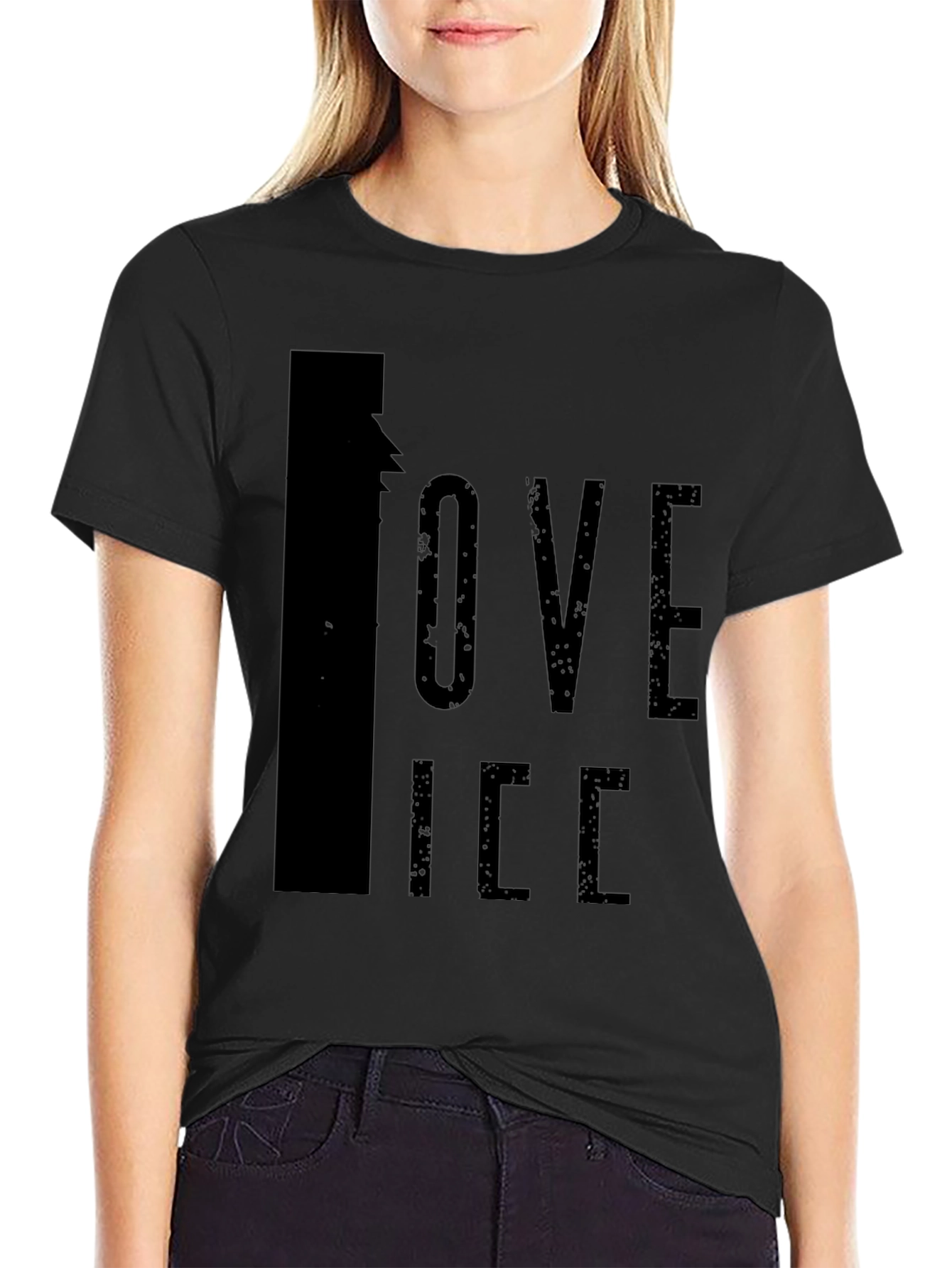 I Love Ice Black Graphic Tee