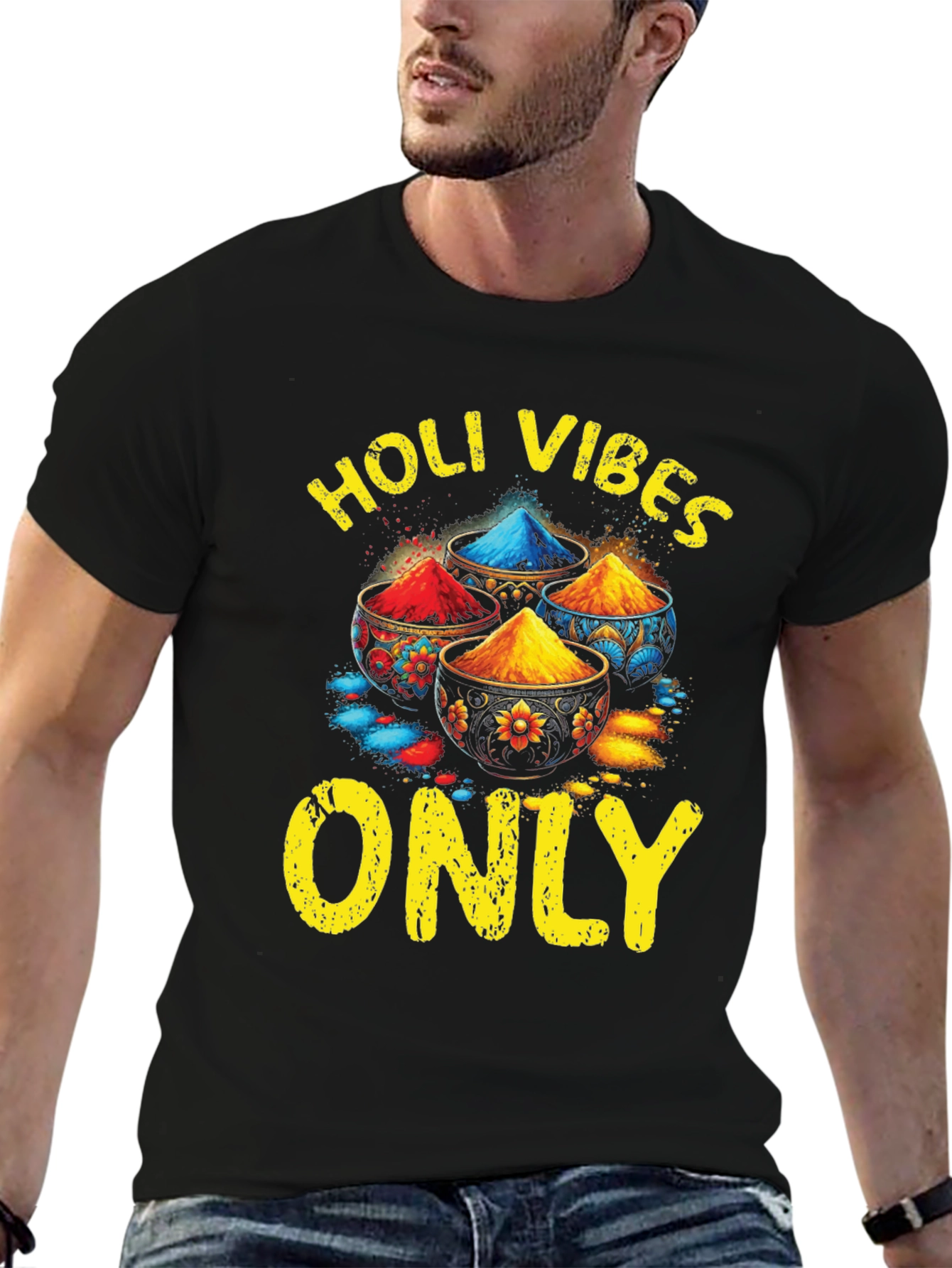 Holi Vibes Only Graphic Tee
