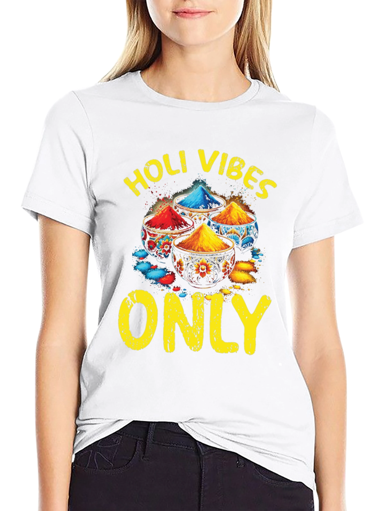 Holi Vibes Only Graphic Tee