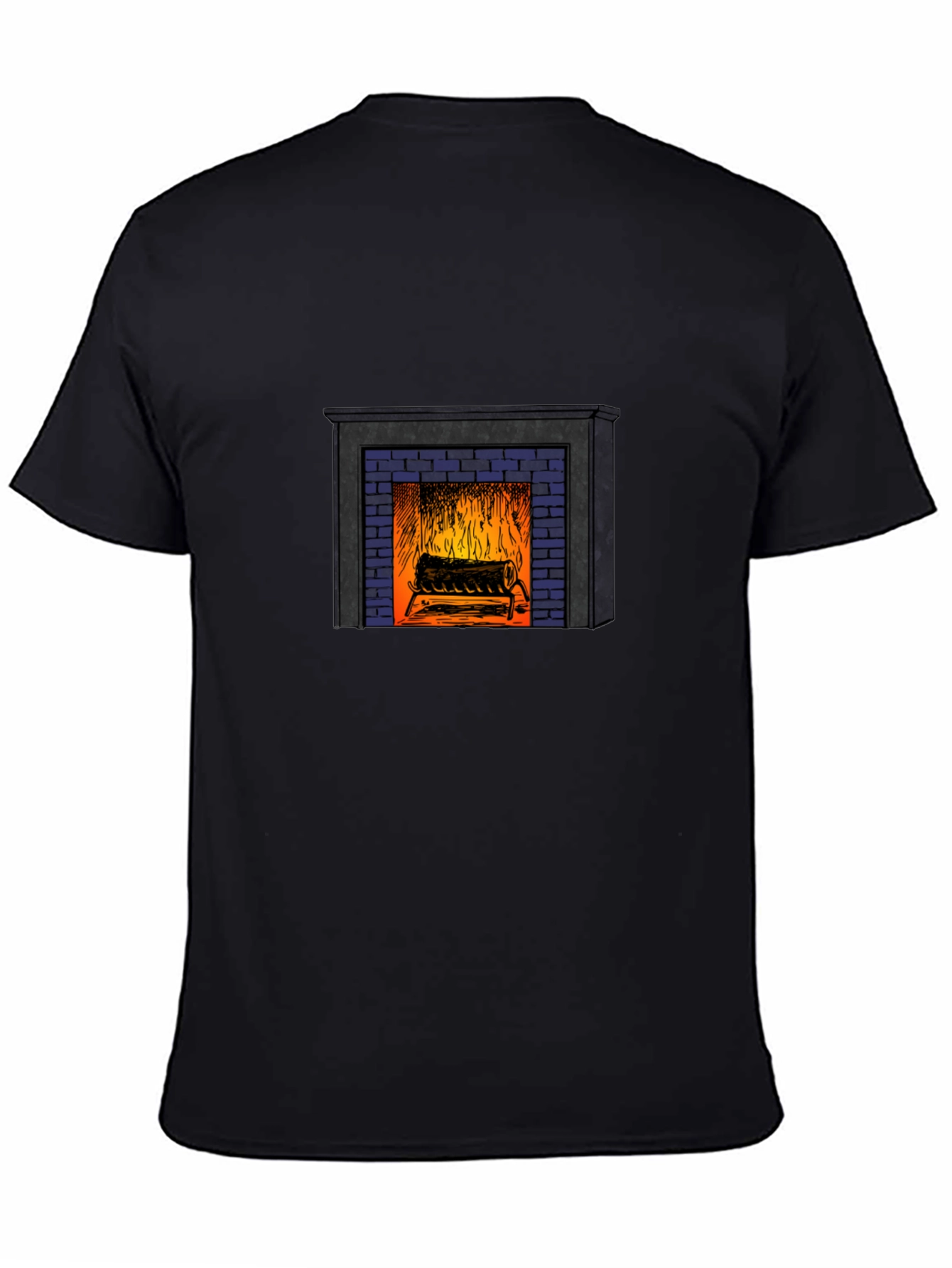 Fireplace Graphic T-Shirt - Cozy Comfort