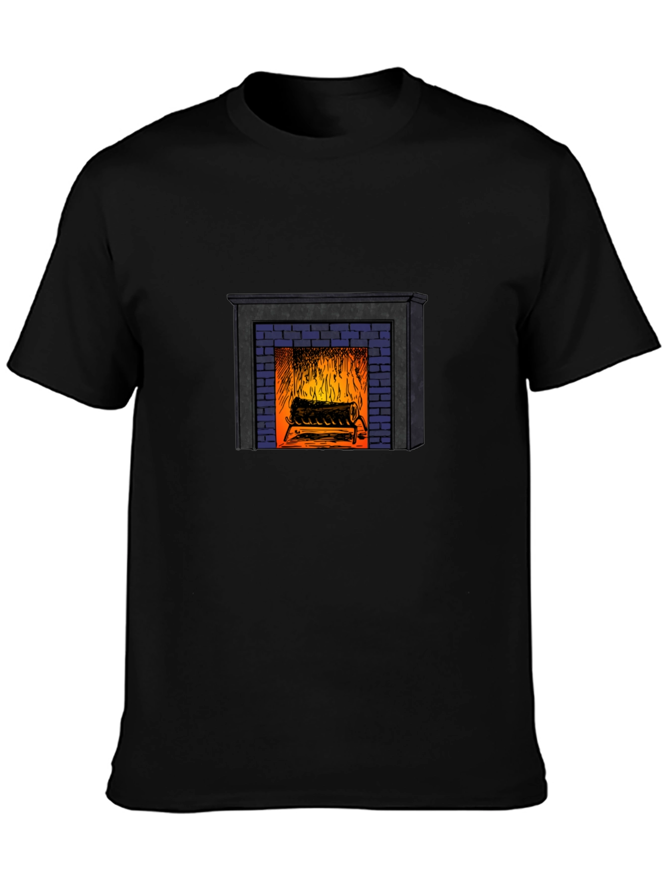 Fireplace Graphic T-Shirt - Cozy Comfort