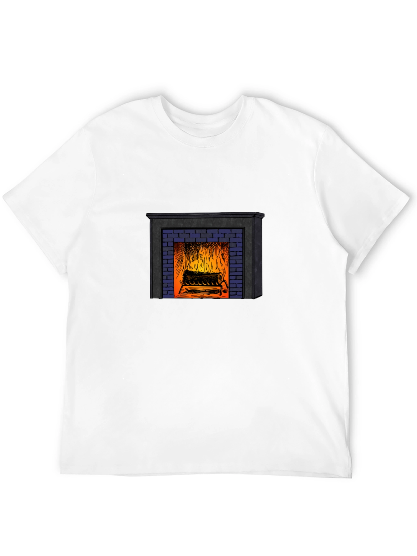 Fireplace Graphic T-Shirt - Cozy Comfort