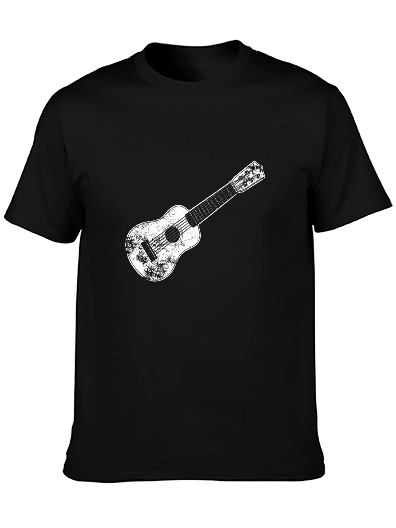 Distressed Guitar Graphic Black Tee