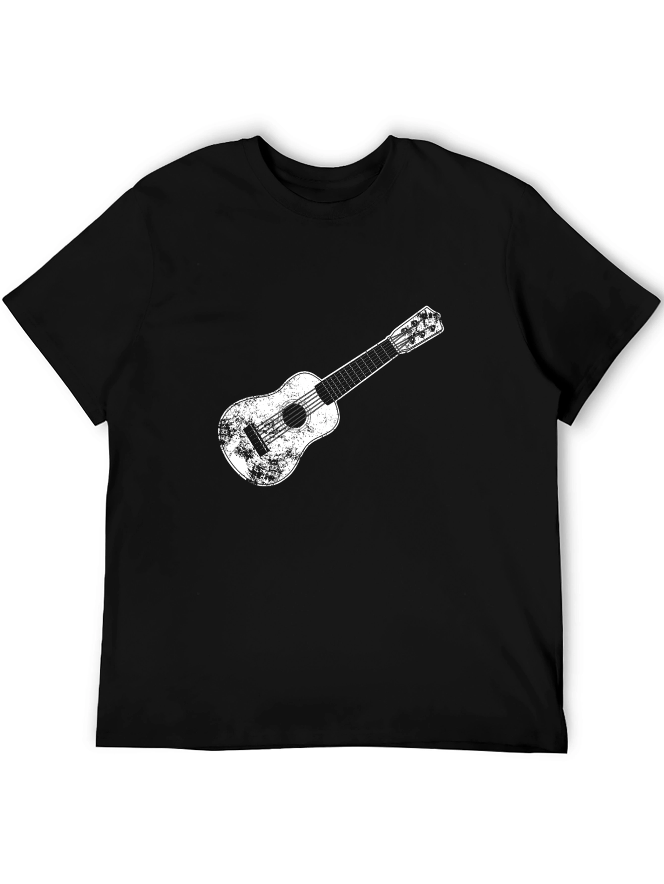 Distressed Guitar Graphic Black Tee