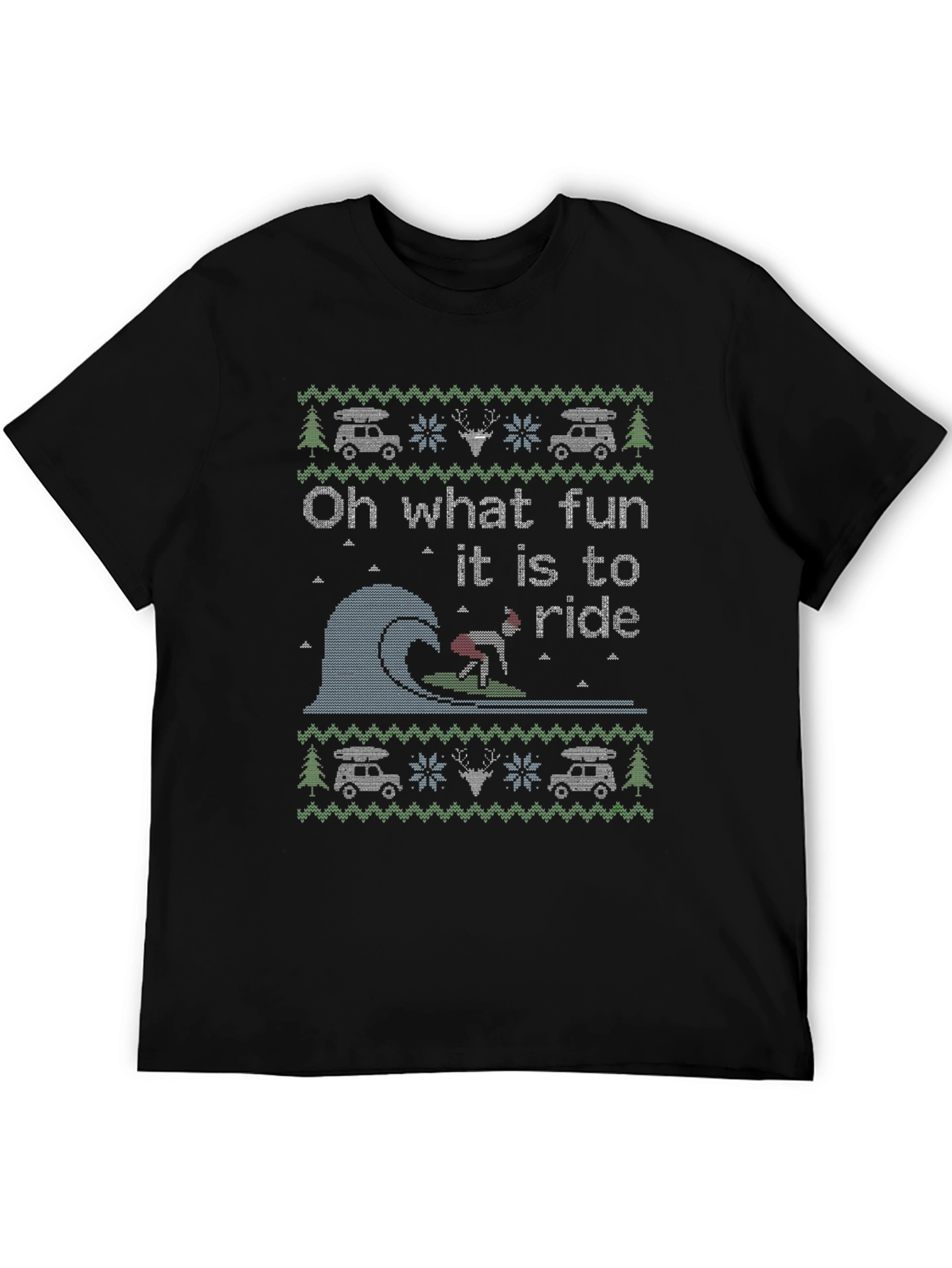 Humorous Oh What Fun to Ride Christmas T-Shirt