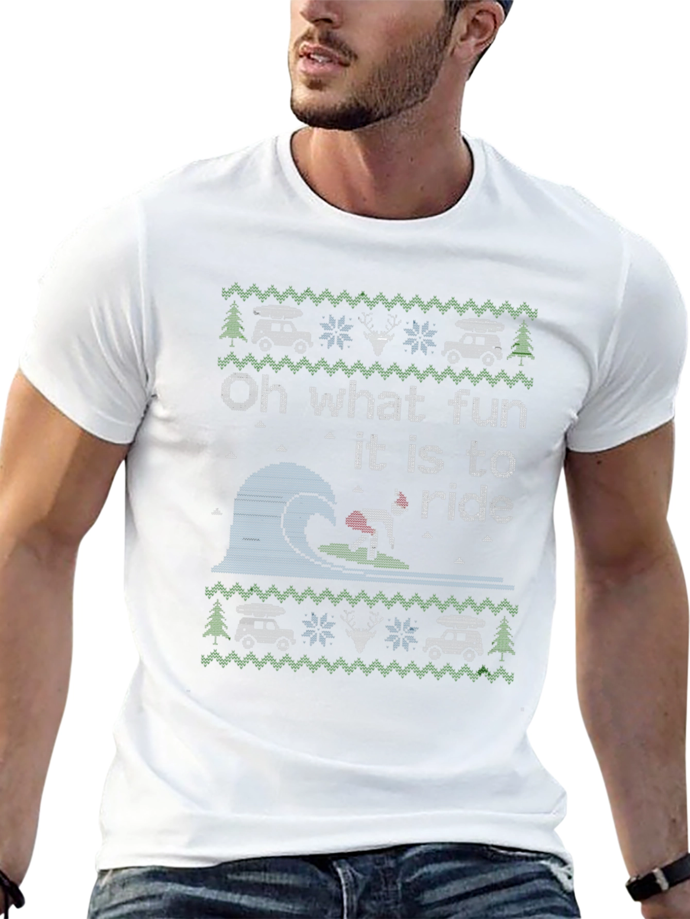 Humorous Oh What Fun to Ride Christmas T-Shirt