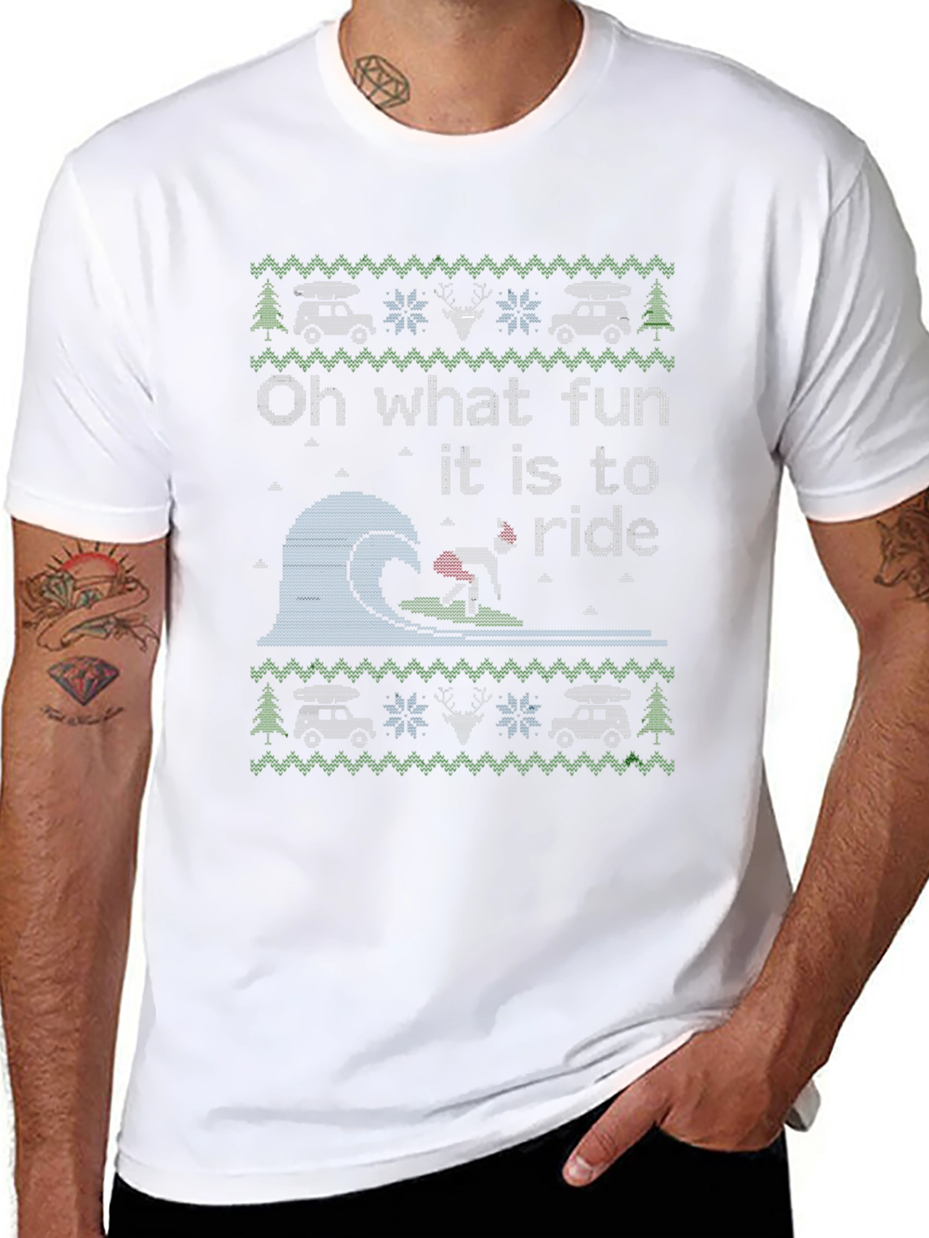 Humorous Oh What Fun to Ride Christmas T-Shirt