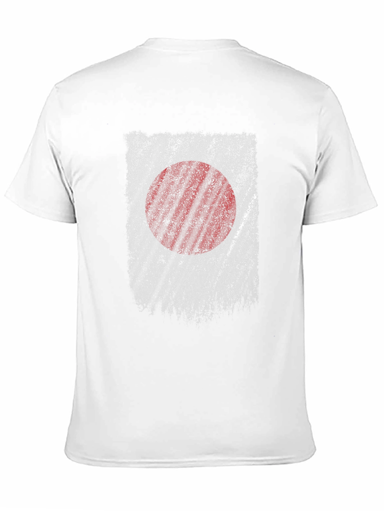 Japan Flag Distressed Graphic Black T-Shirt