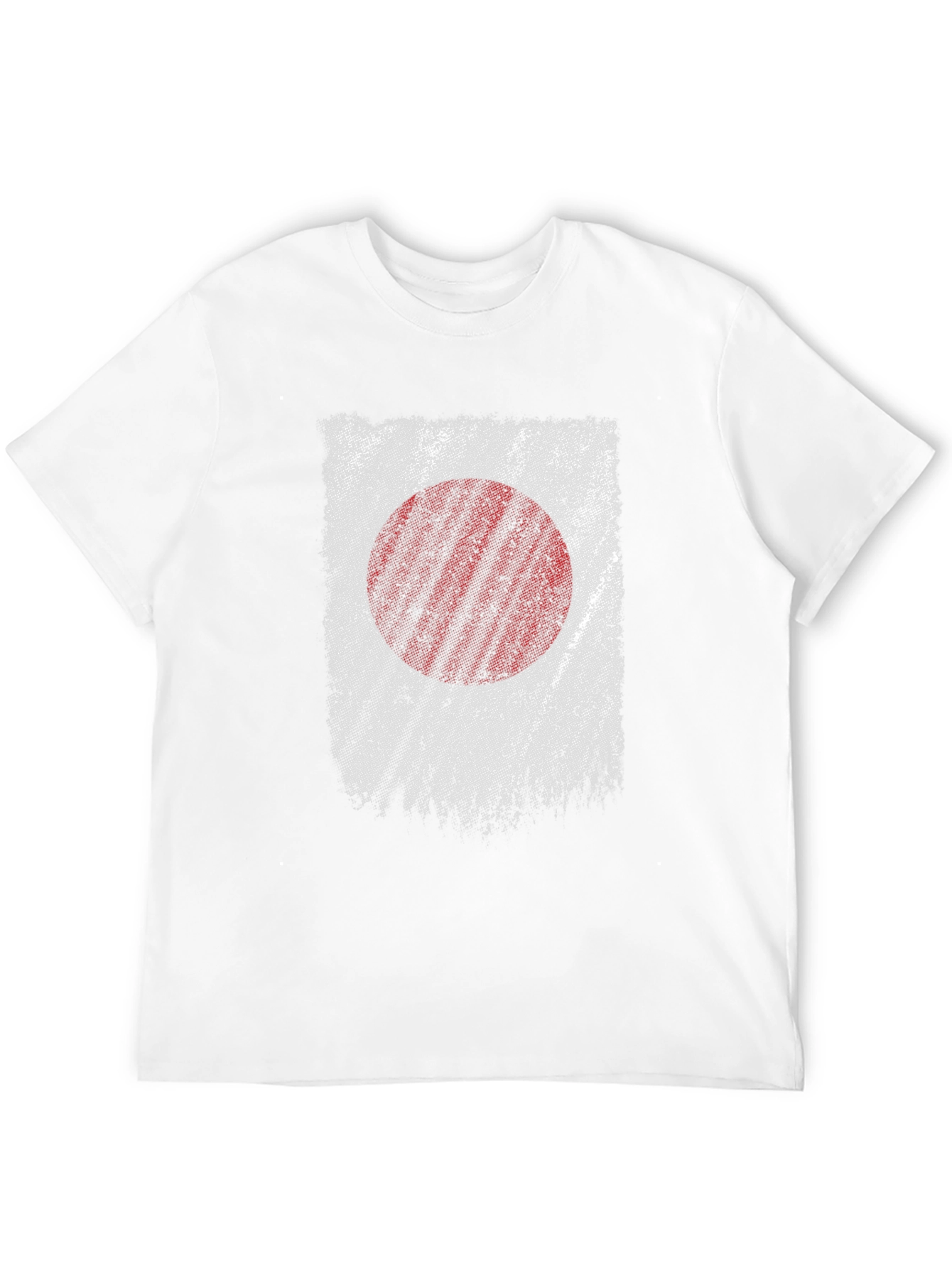 Japan Flag Distressed Graphic Black T-Shirt
