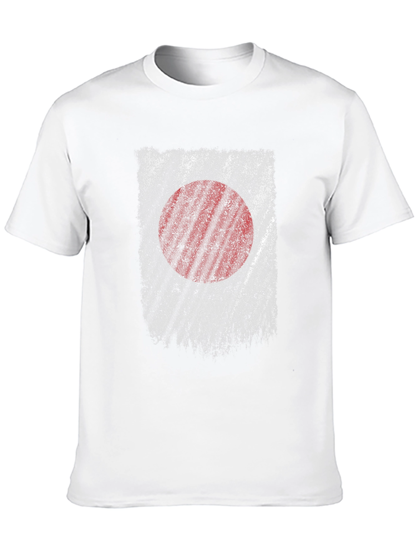 Japan Flag Distressed Graphic Black T-Shirt