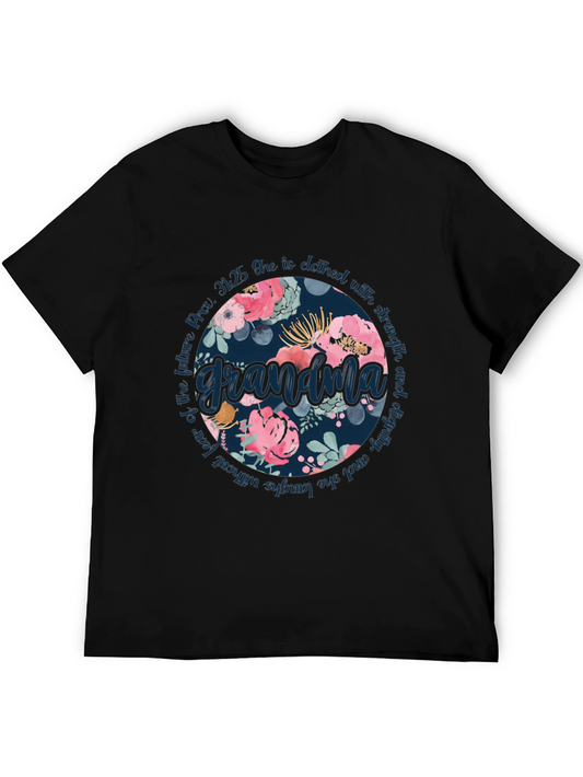 Floral Grandma T-Shirt - Proverbs 31:25 Design