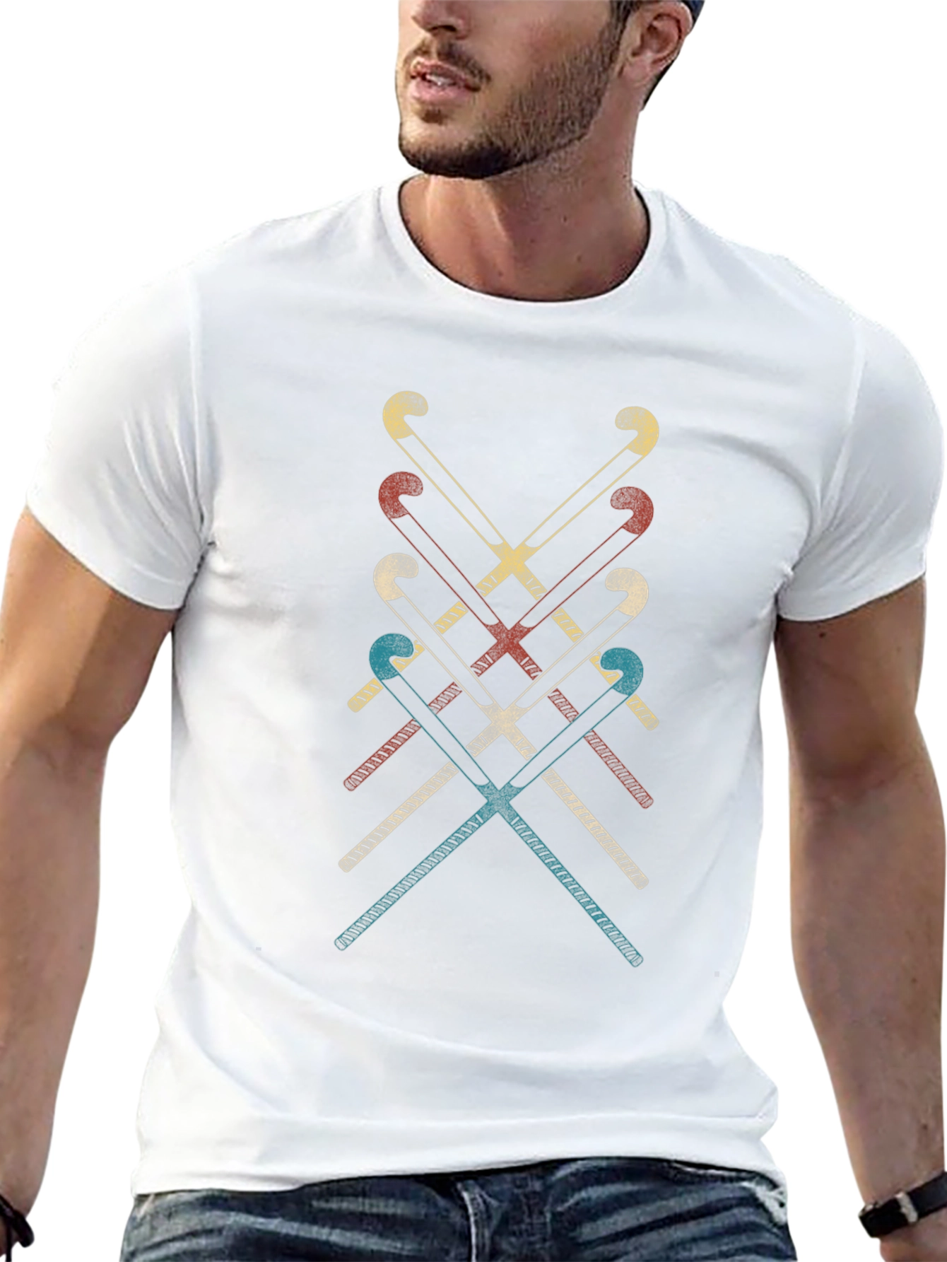 Retro Hockey Sticks Graphic Tee