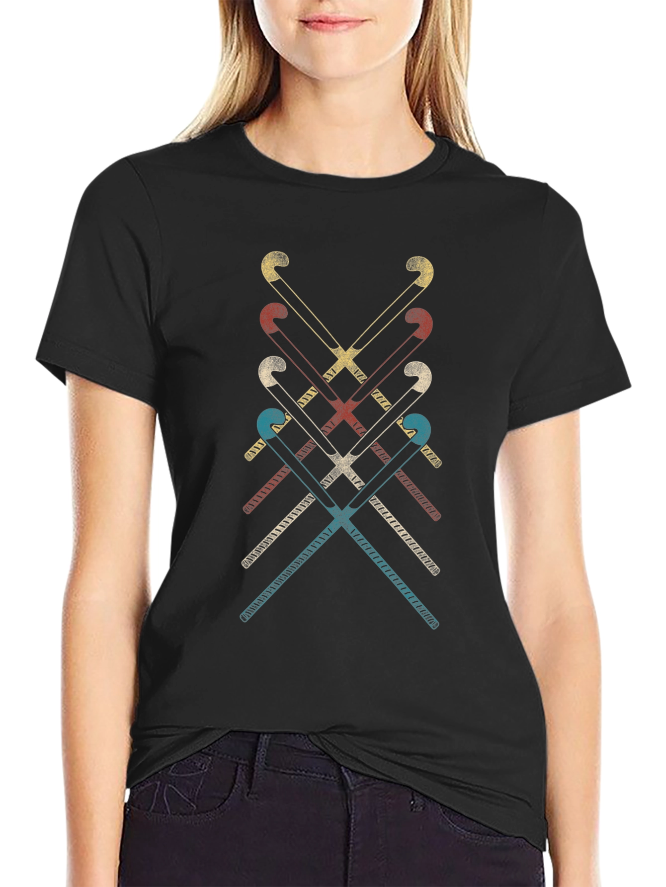 Retro Hockey Sticks Graphic Tee