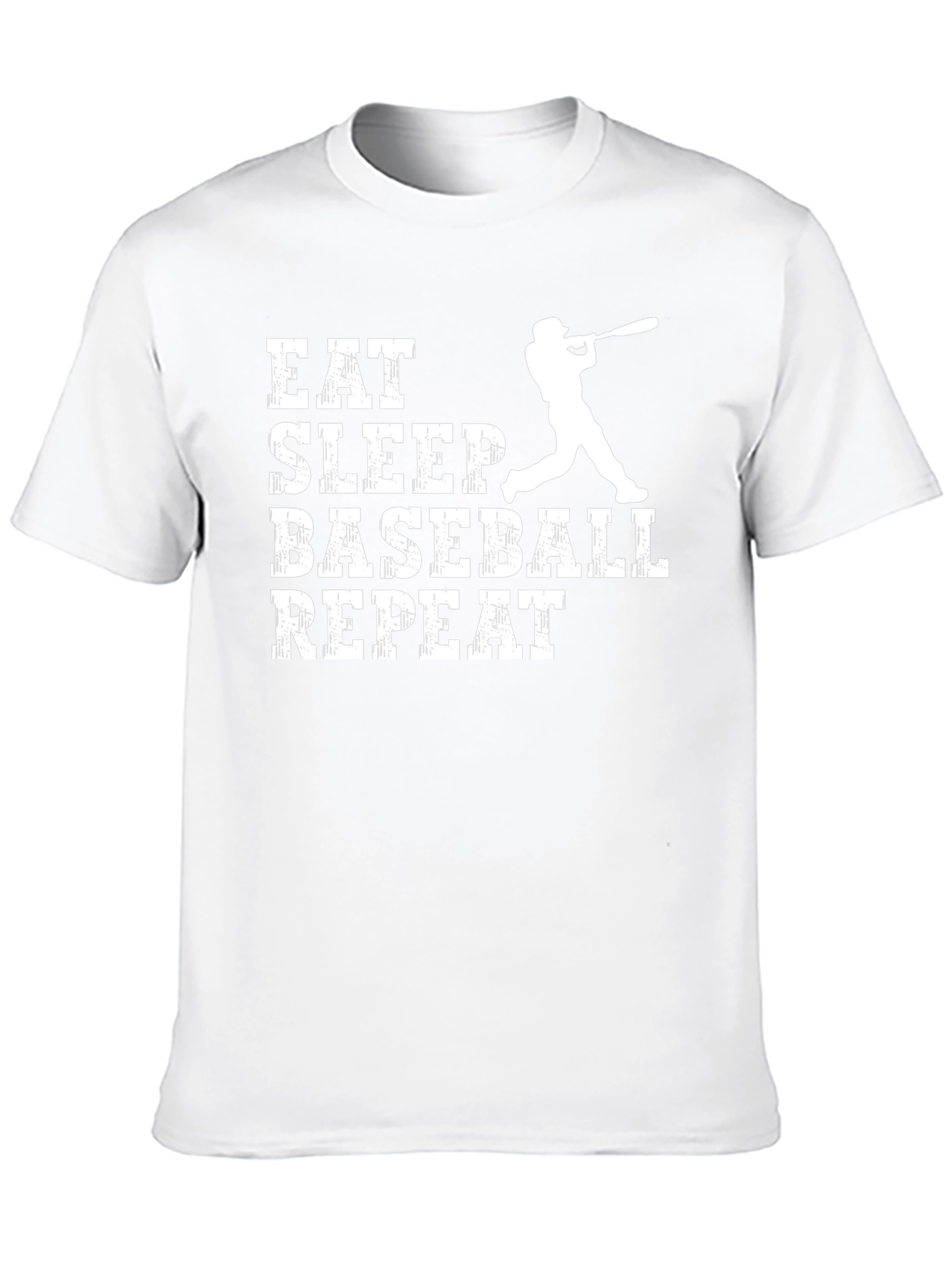 Eat Sleep Baseball Repeat T-Shirt - Black Cotton