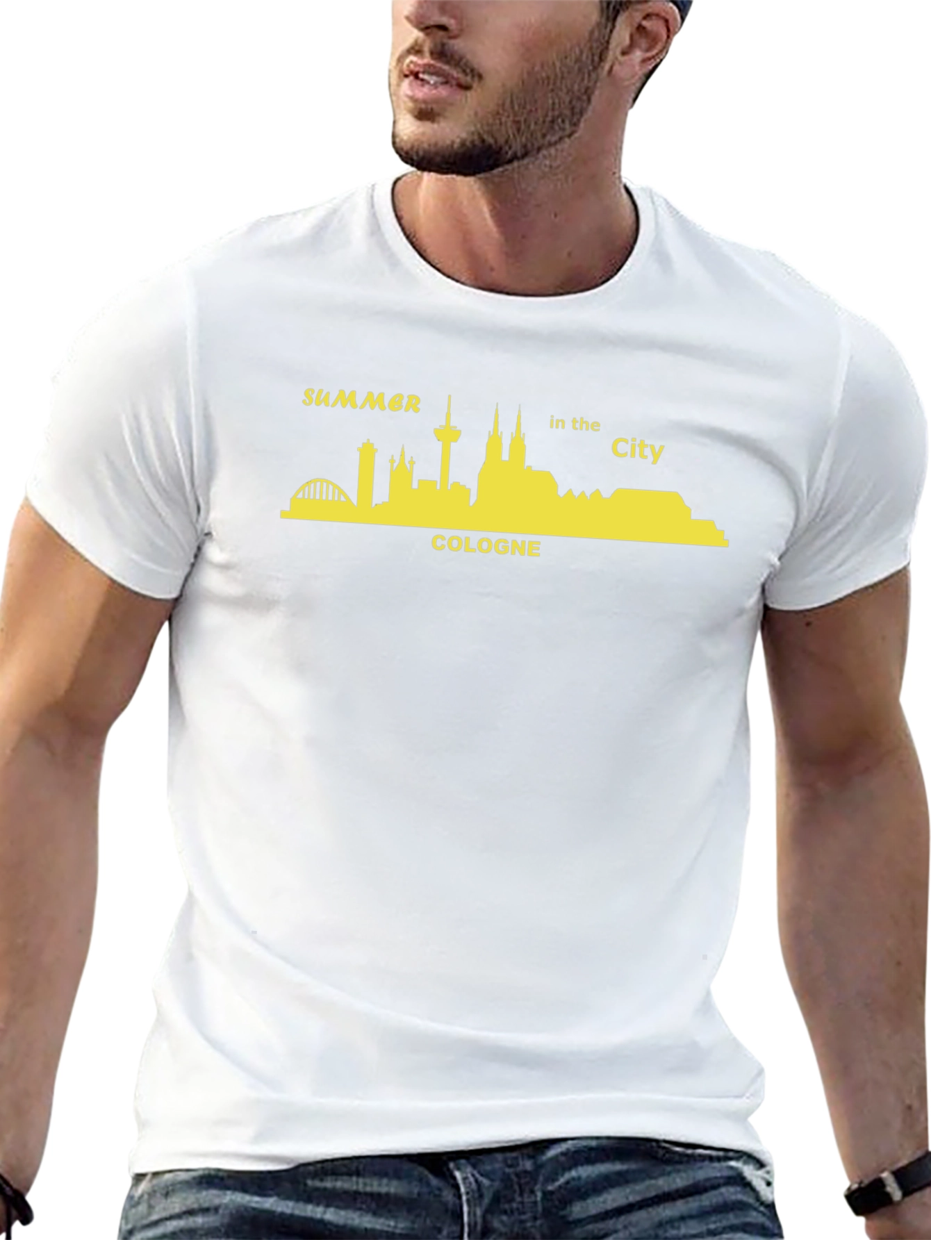 Cologne Summer City Skyline Graphic T-Shirt