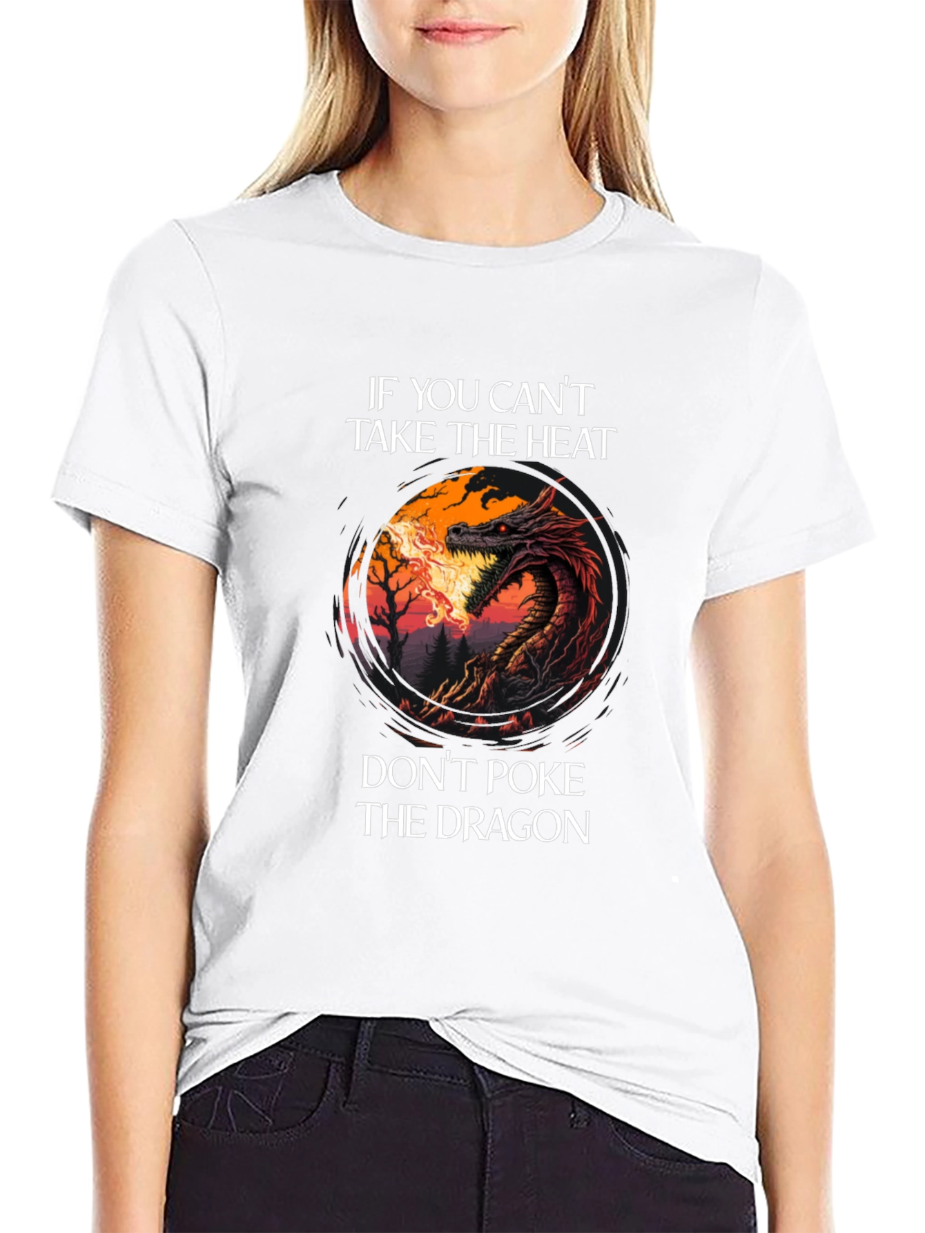 Dragon Heat Graphic Tee - Mens Black T-Shirt