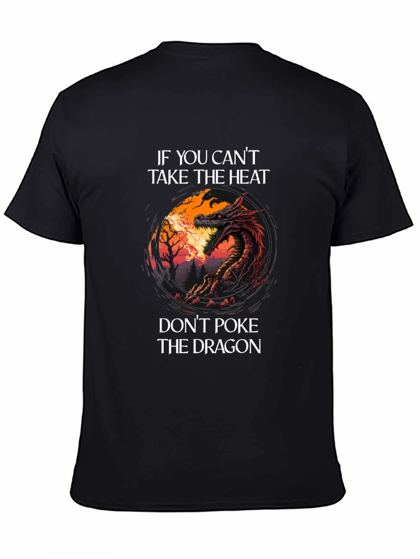 Dragon Heat Graphic Tee - Mens Black T-Shirt