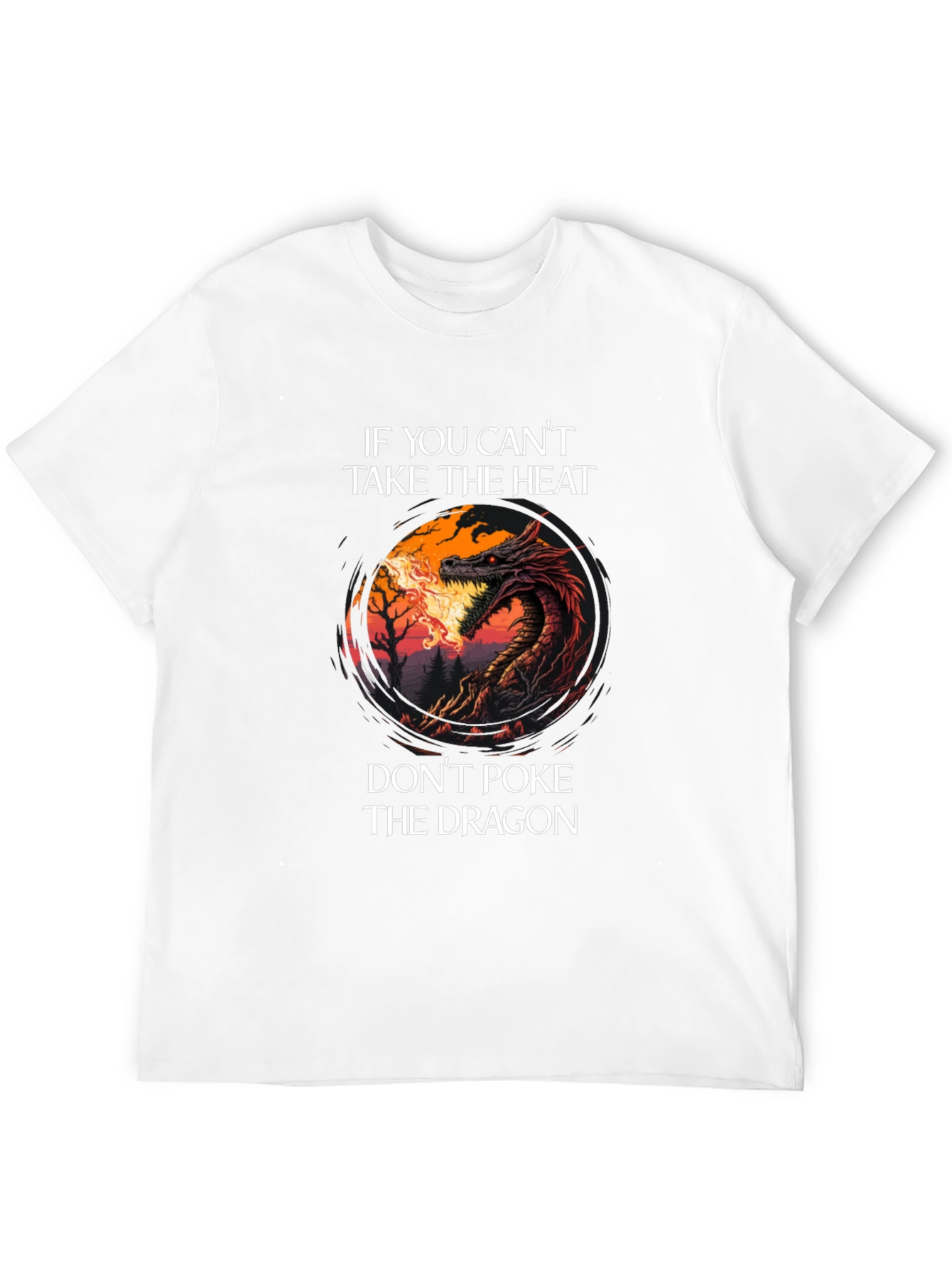 Dragon Heat Graphic Tee - Mens Black T-Shirt