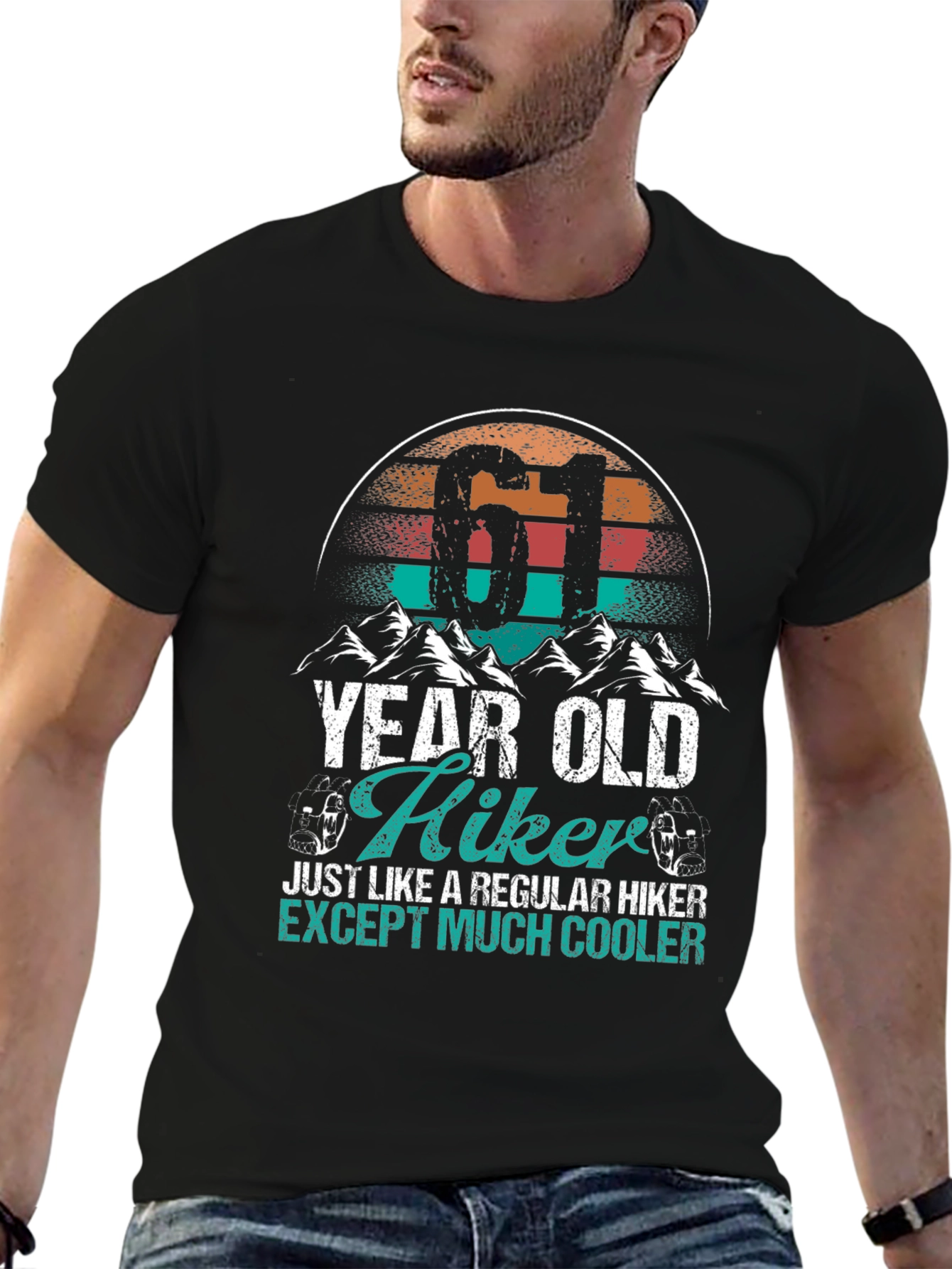 61 Year Old Hiker T-Shirt - Cool Hiking Apparel