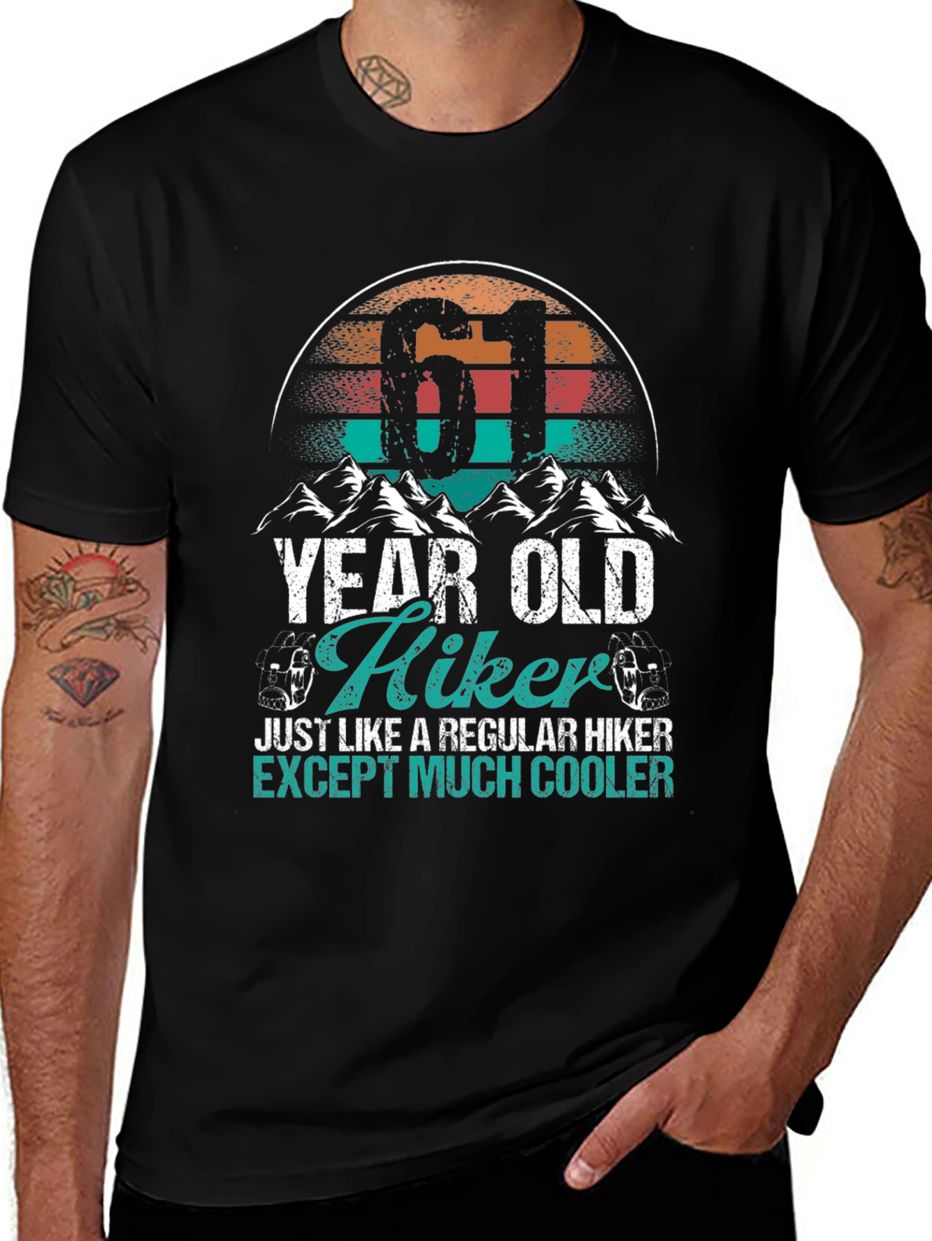 61 Year Old Hiker T-Shirt - Cool Hiking Apparel