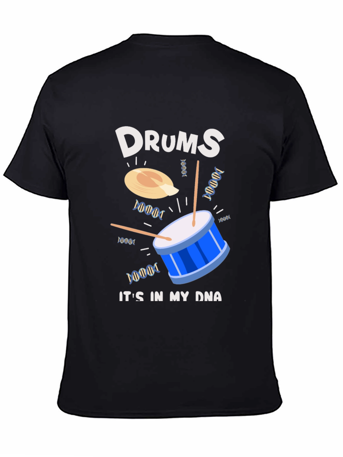 Drums in My DNA Graphic T-Shirt - Black