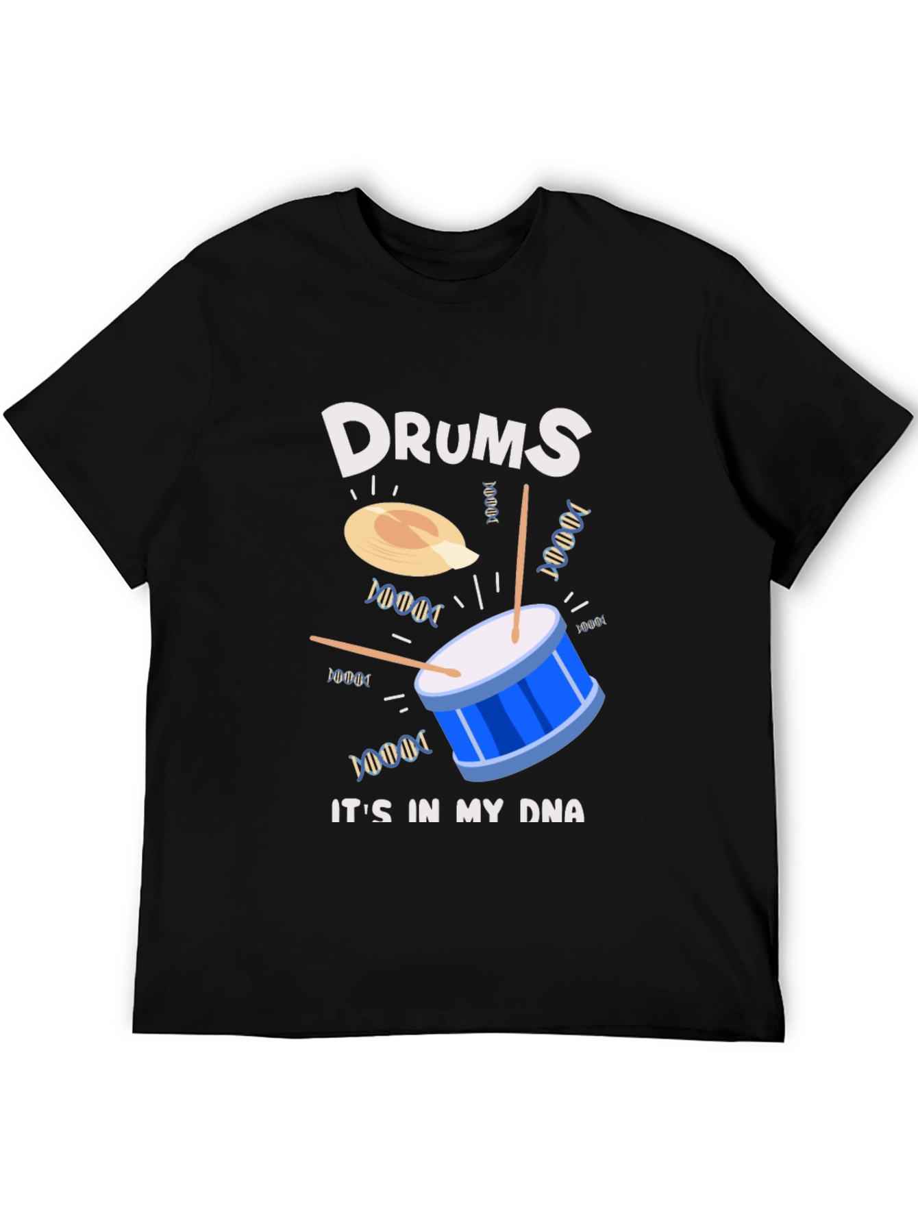 Drums in My DNA Graphic T-Shirt - Black