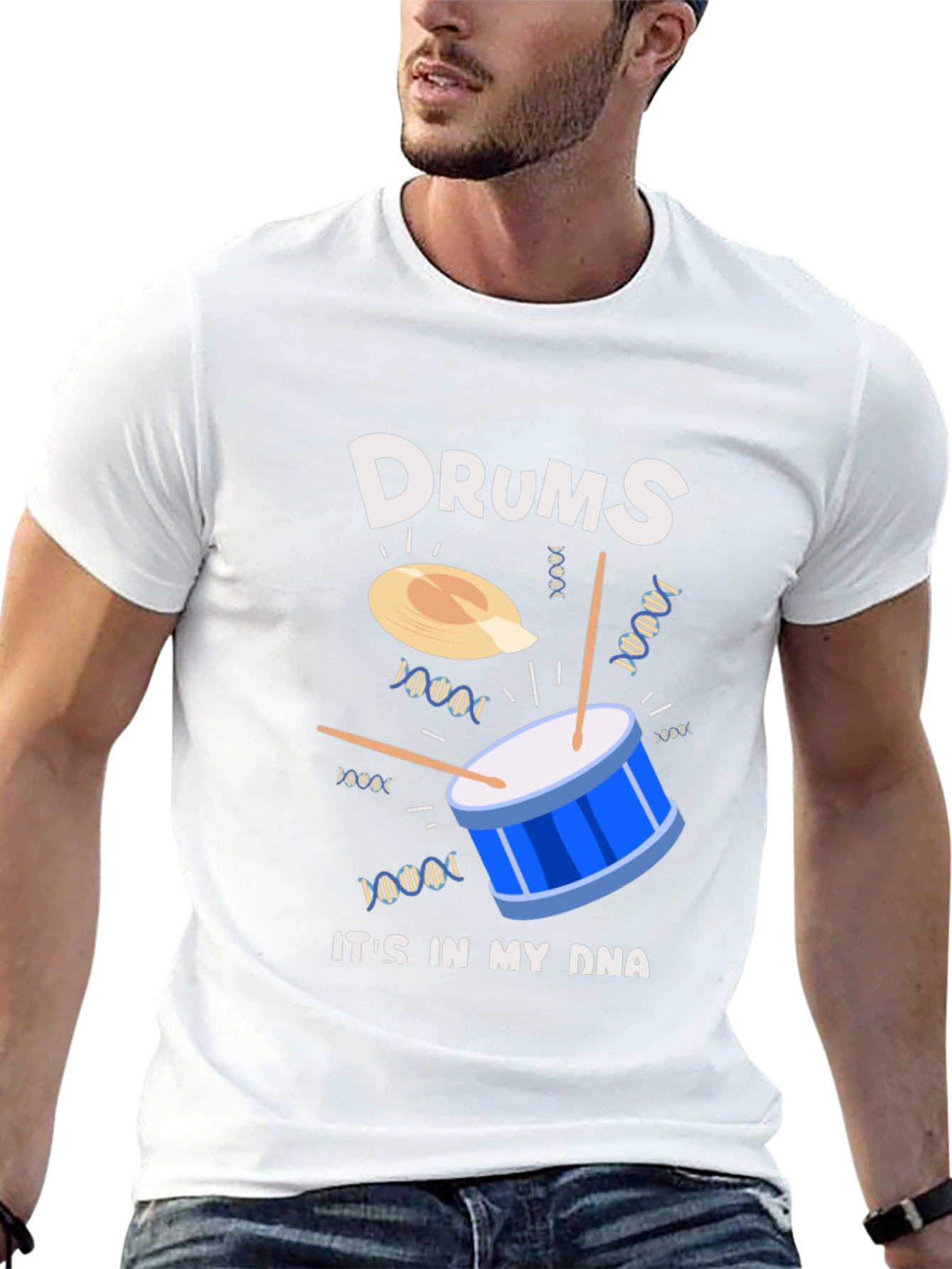 Drums in My DNA Graphic T-Shirt - Black