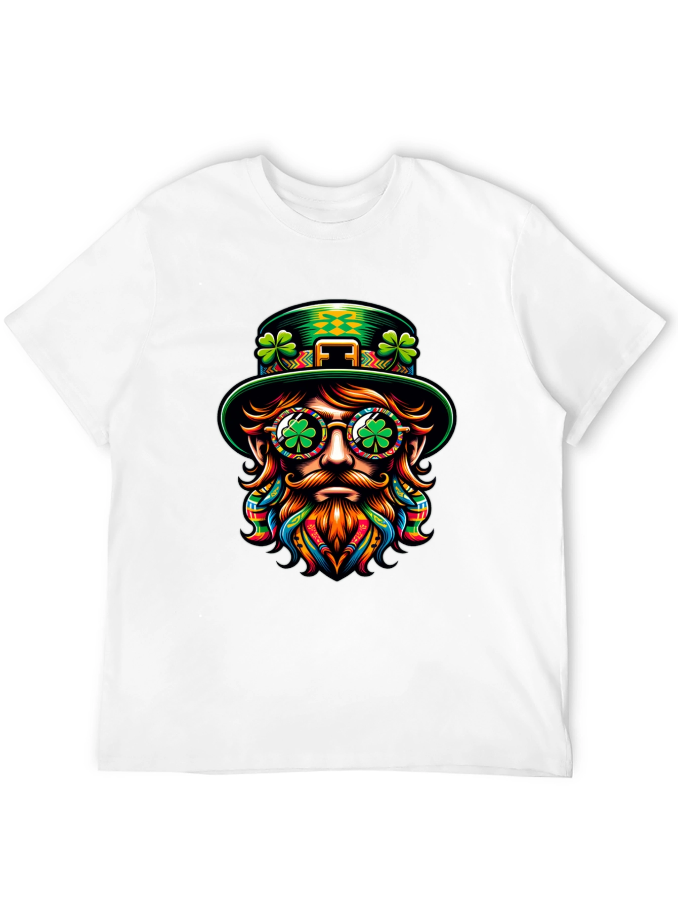 St Patricks Day Leprechaun Graphic Tee - Black