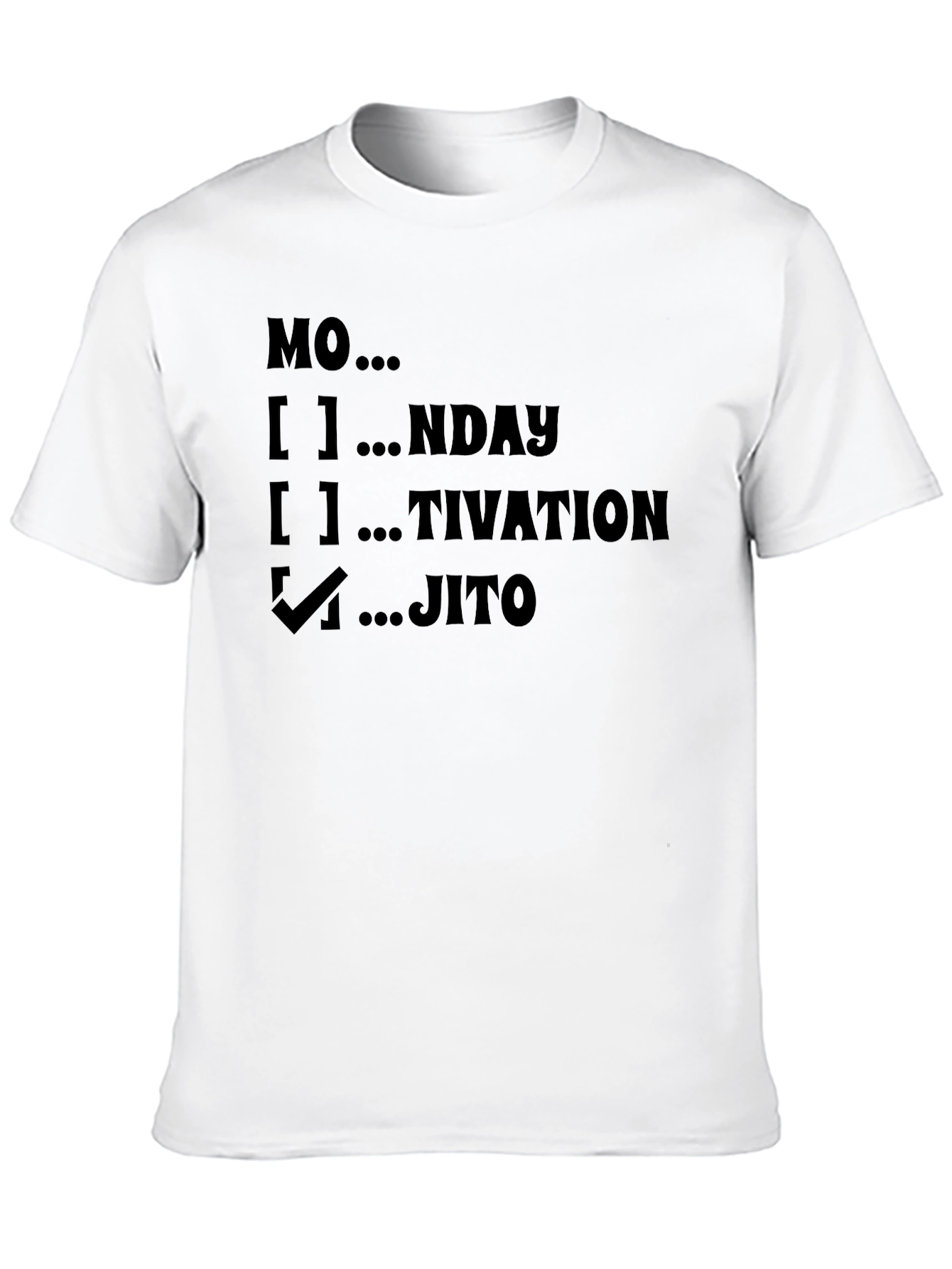 Funny Mo...Jito Mens Black Graphic T-Shirt